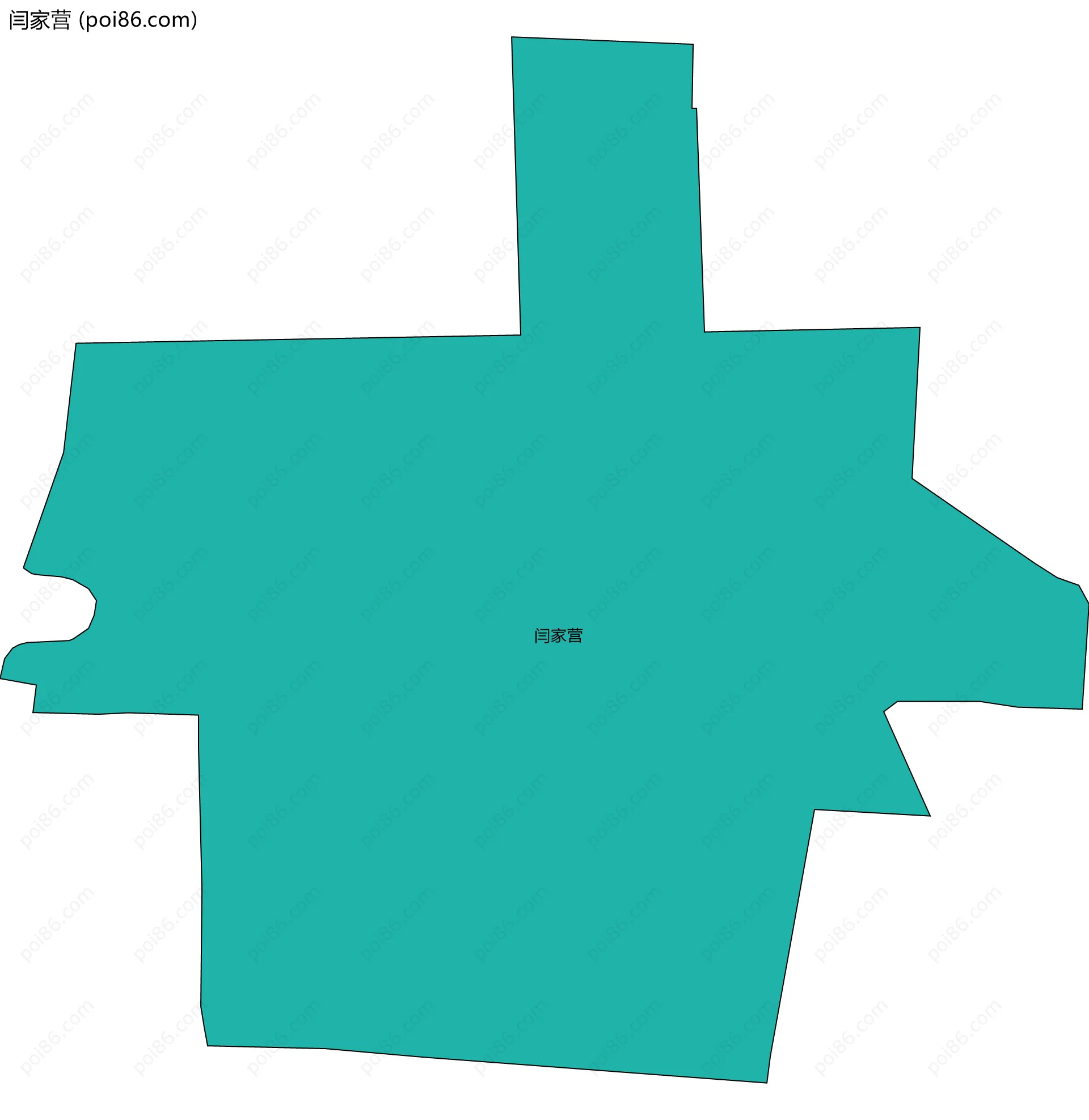 闫家营边界地图