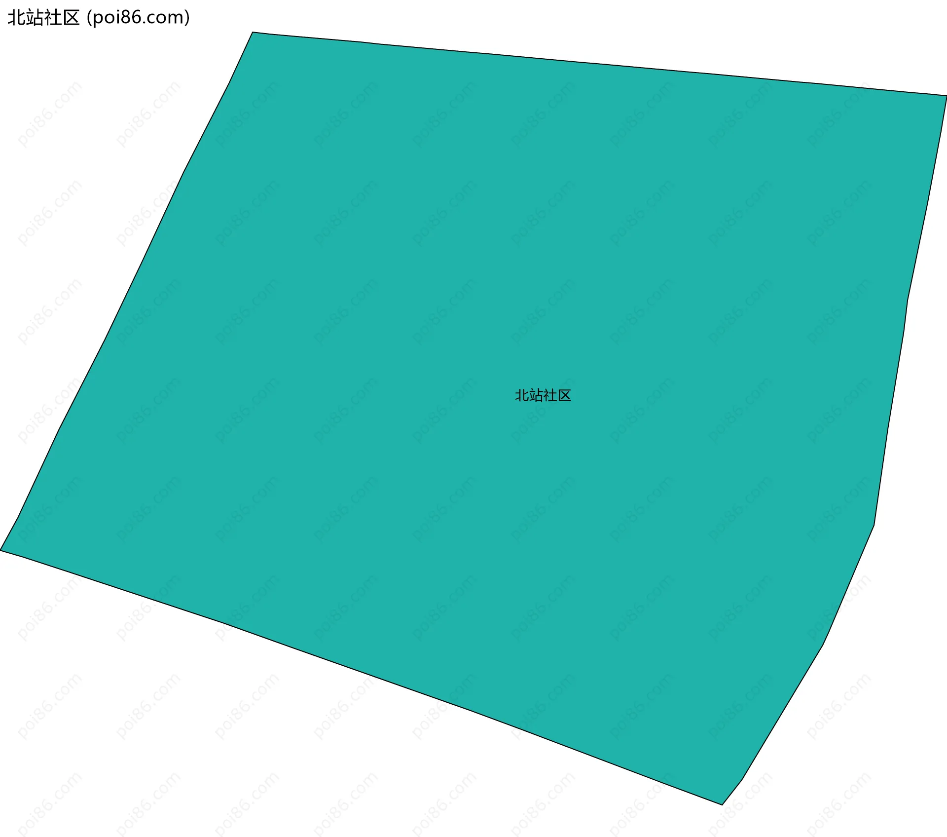 北站社区边界地图