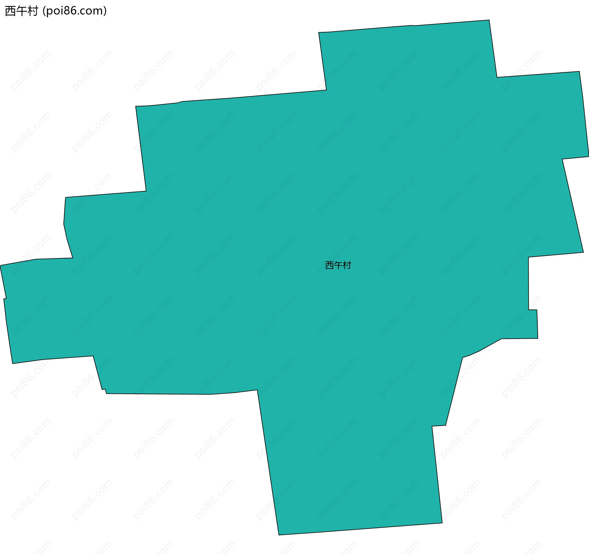 西午村边界地图