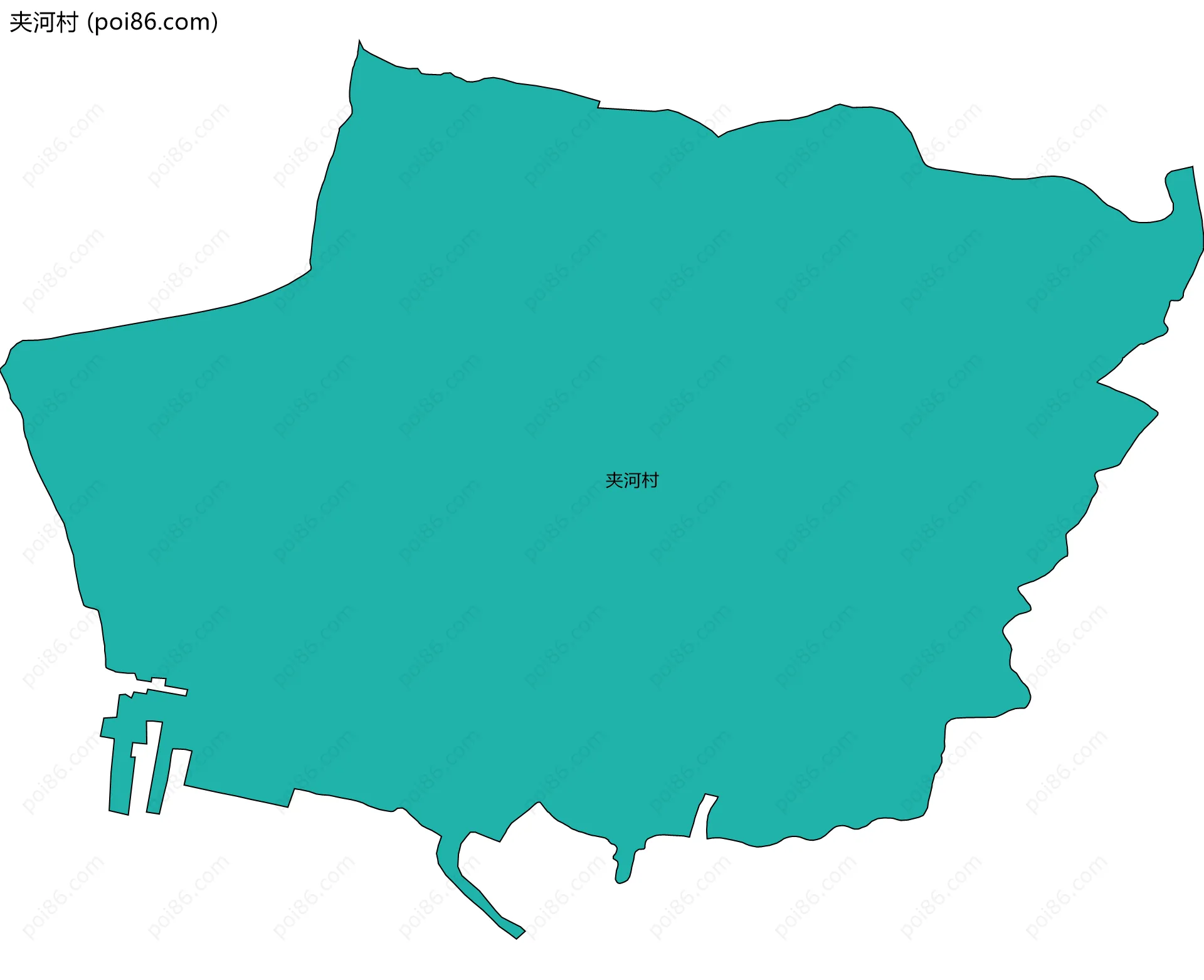 夹河村边界地图