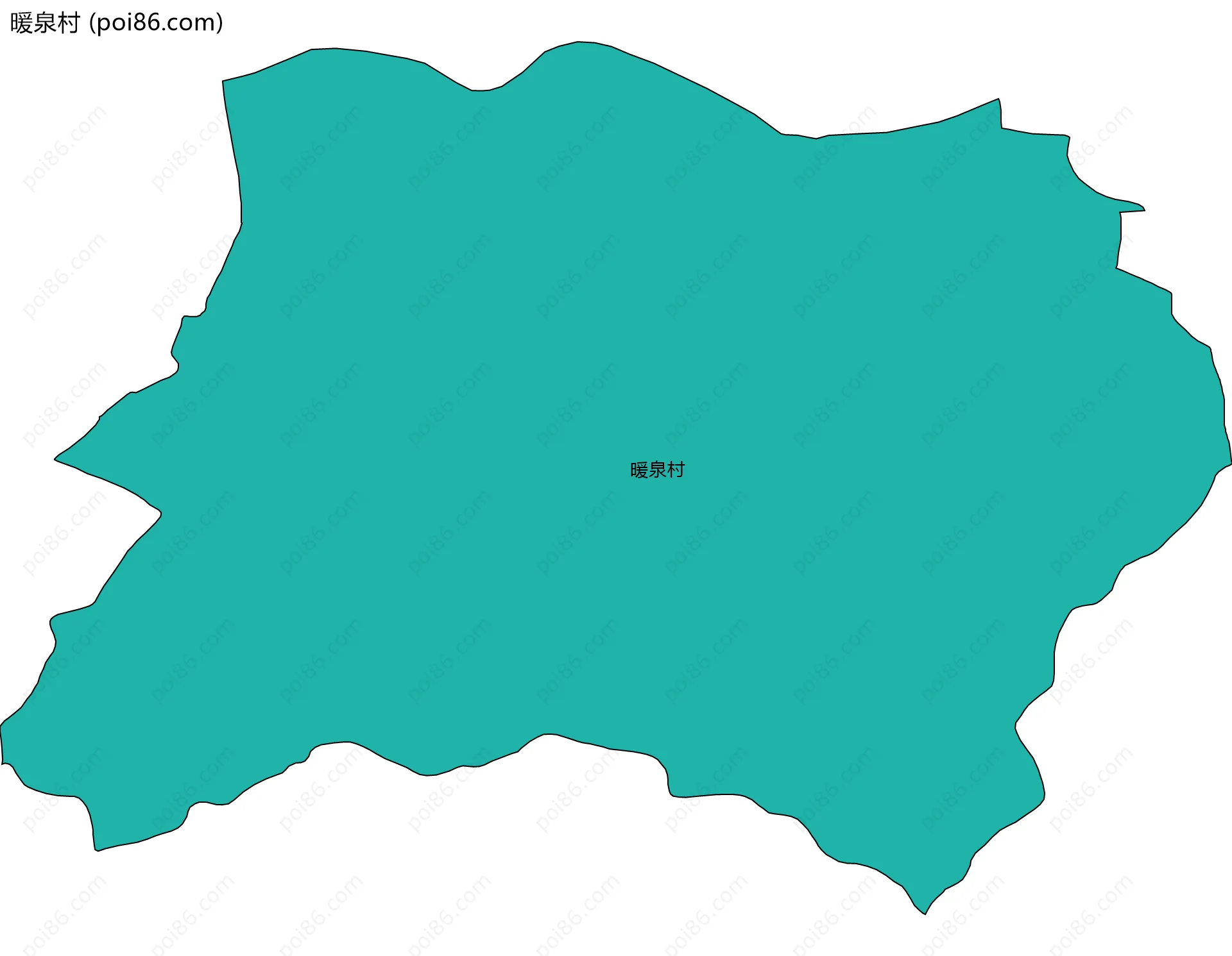 暖泉村边界地图