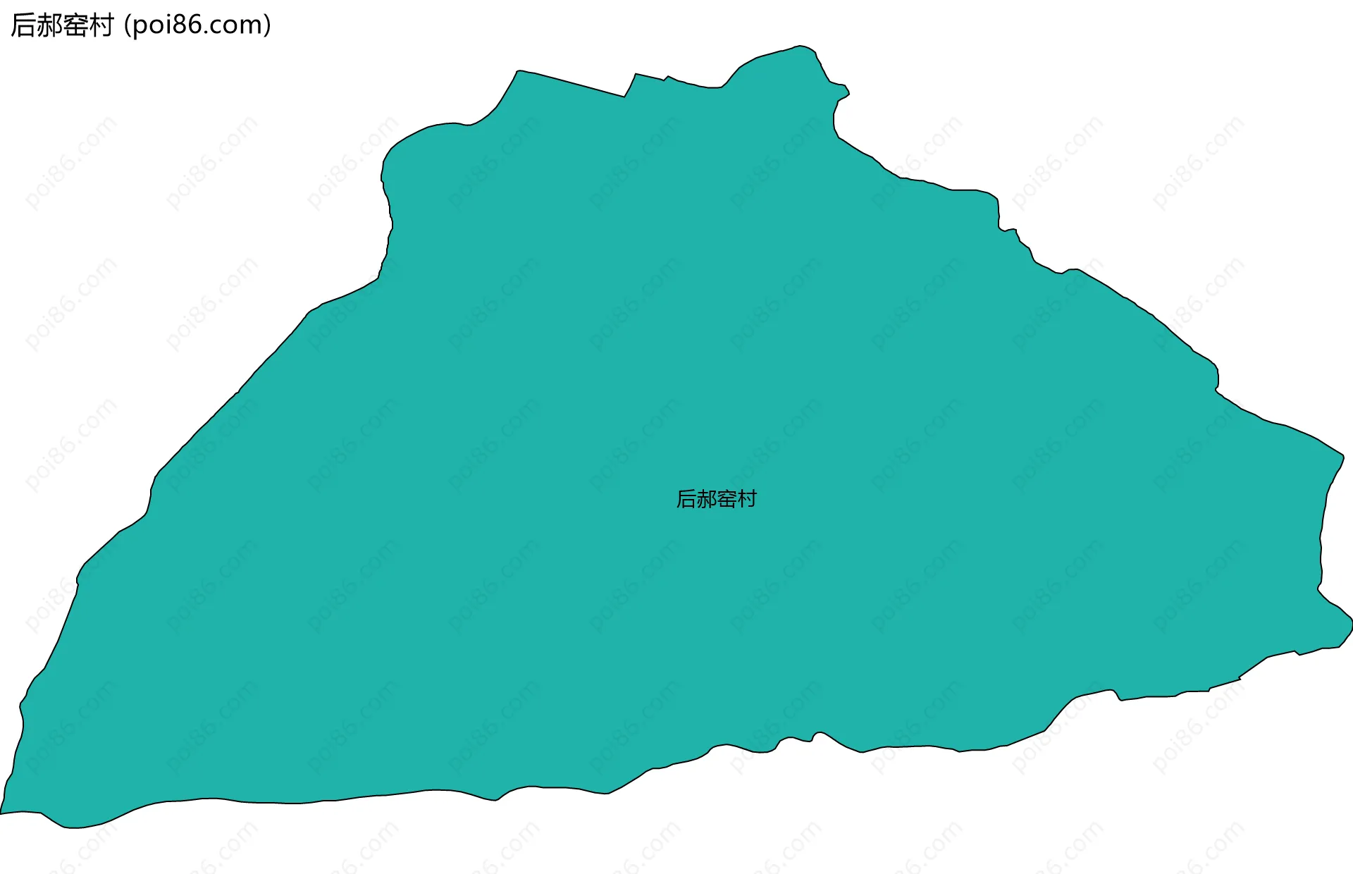 后郝窑村边界地图