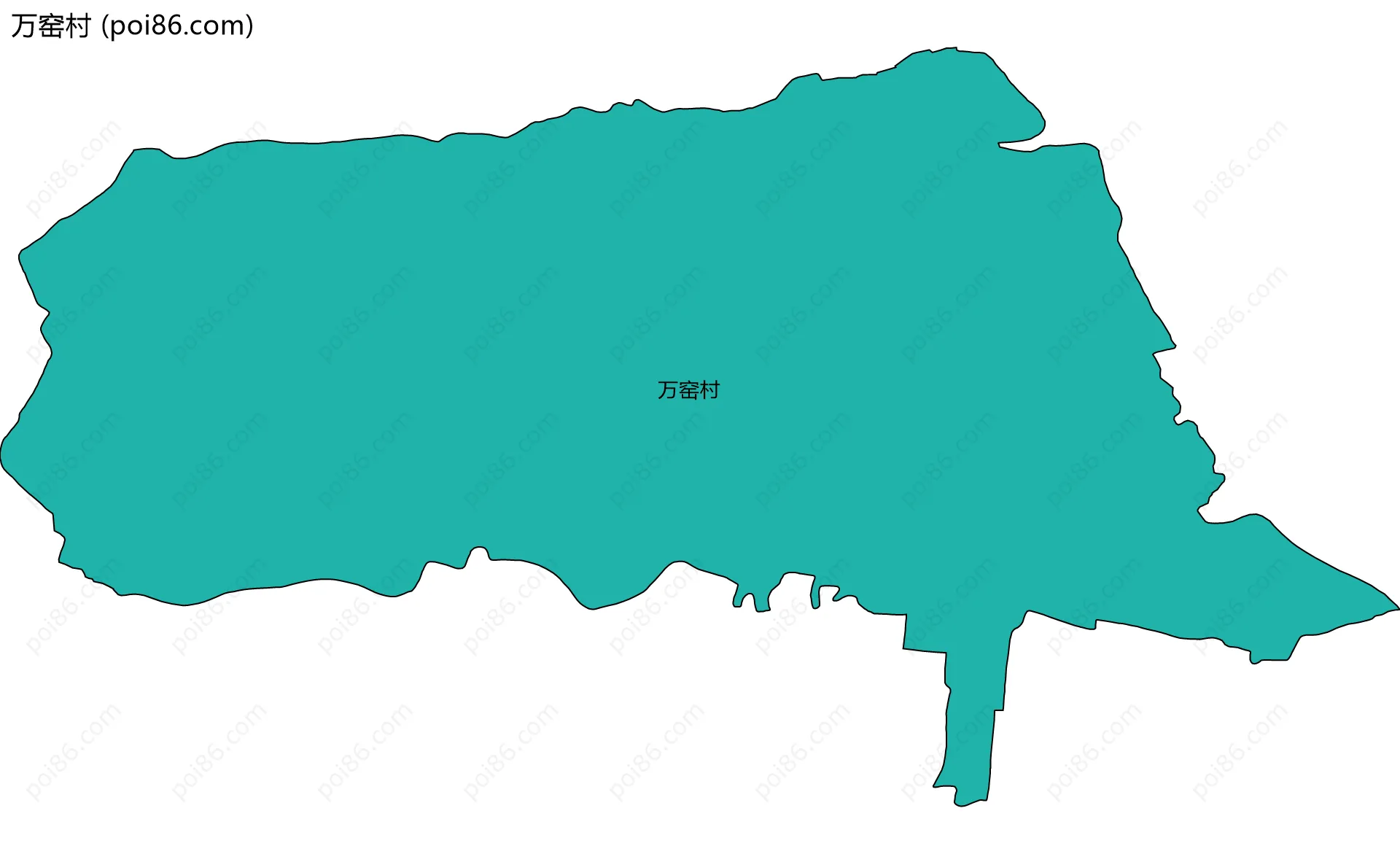 万窑村边界地图