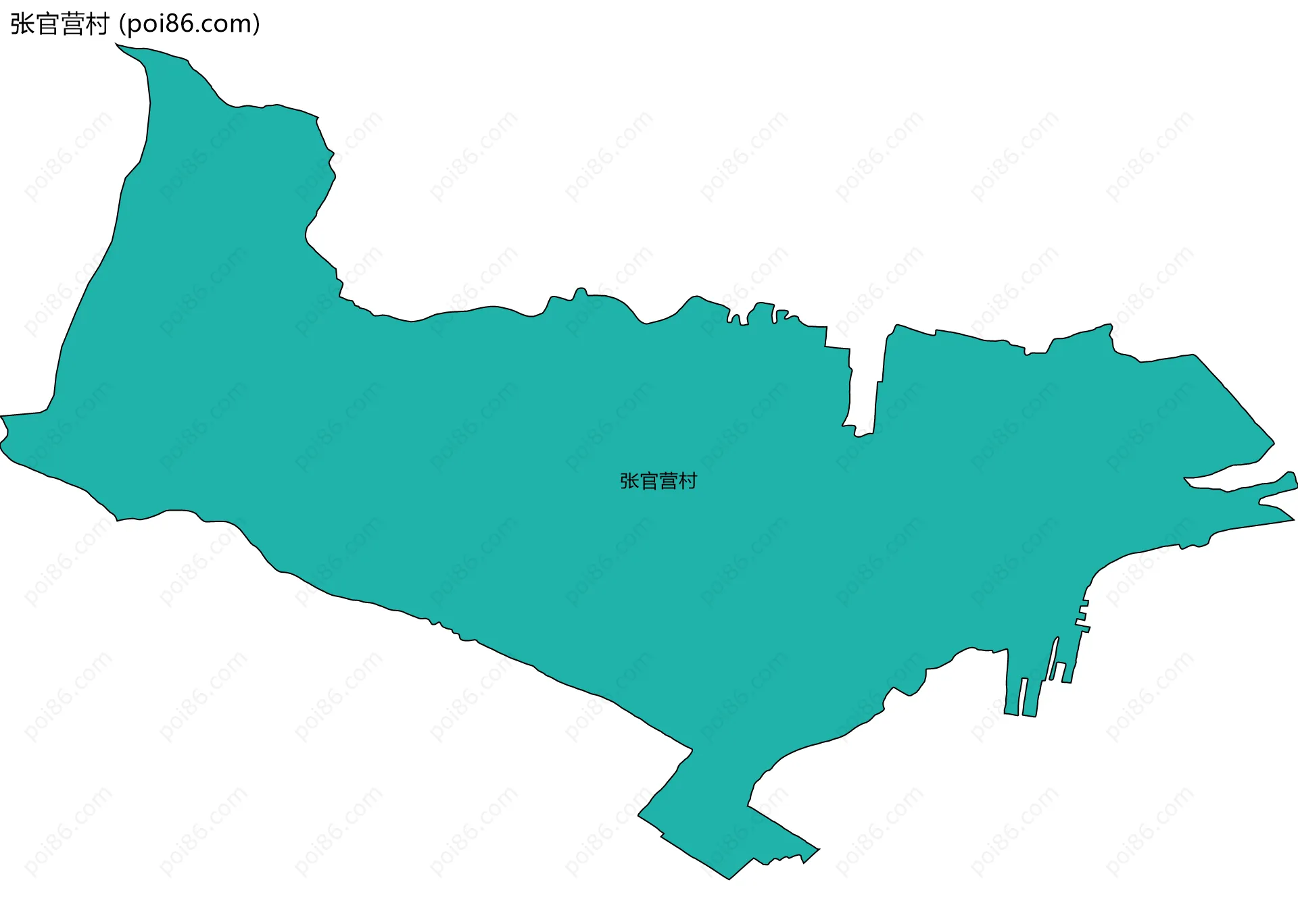 张官营村边界地图