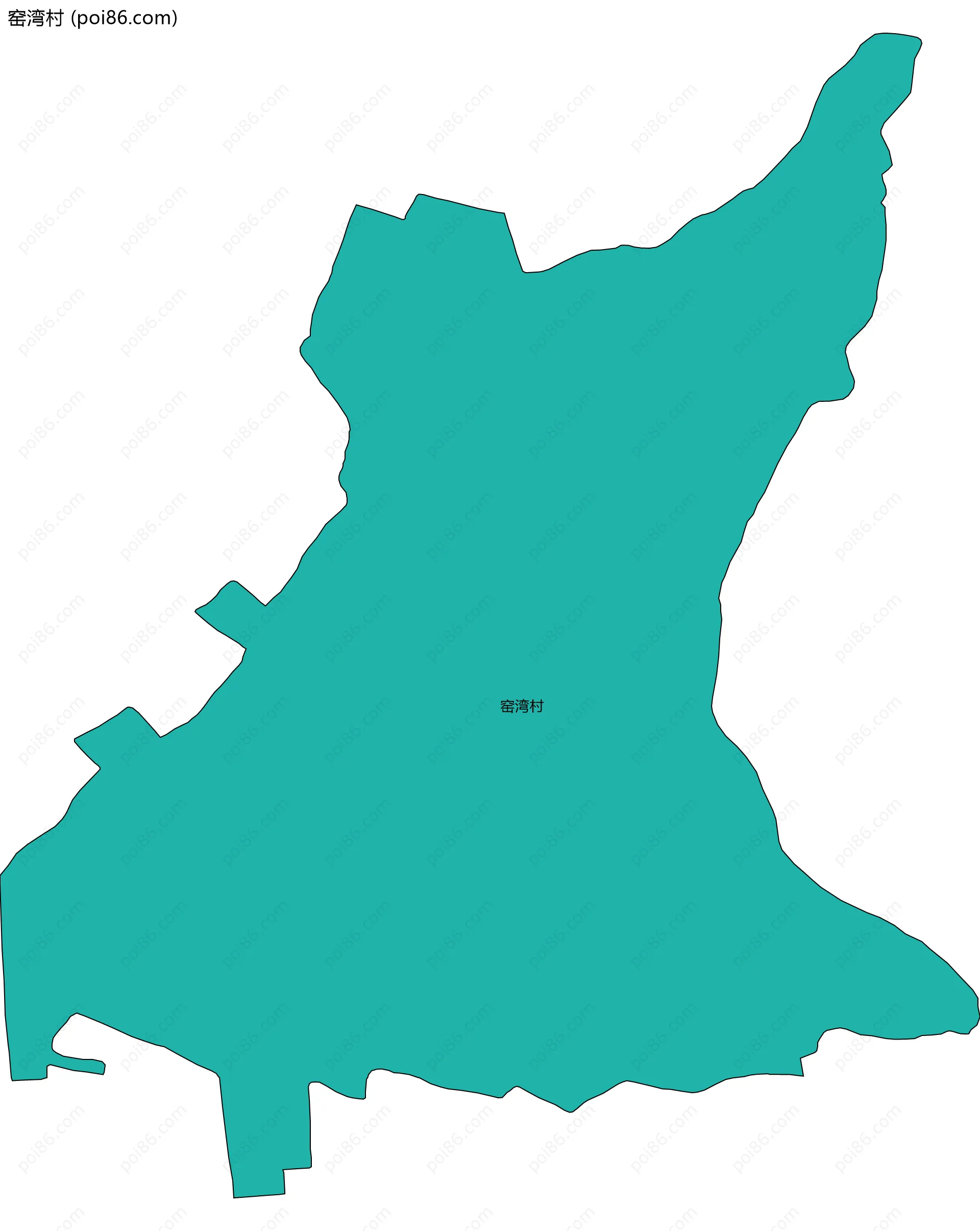 窑湾村边界地图