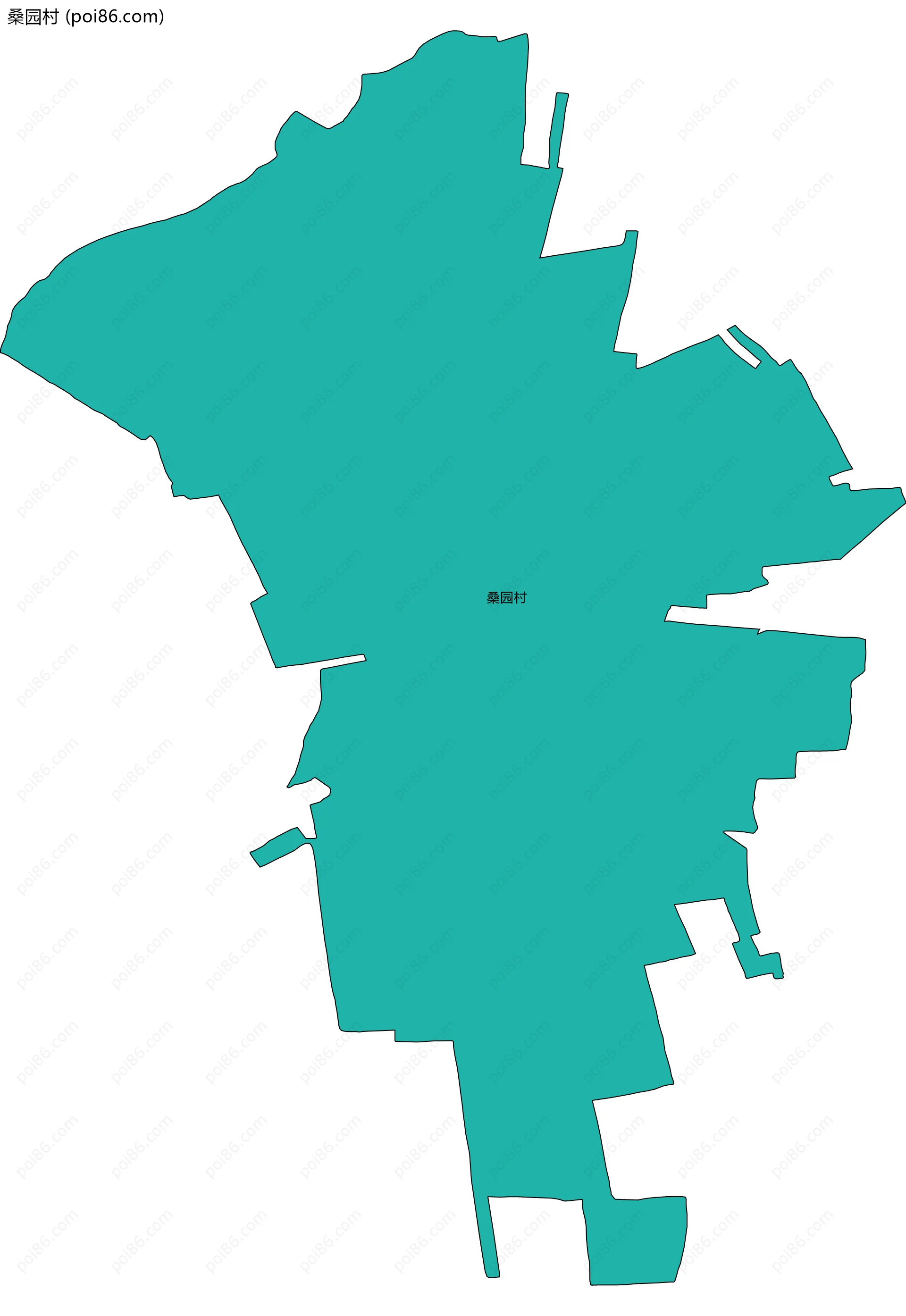 桑园村边界地图