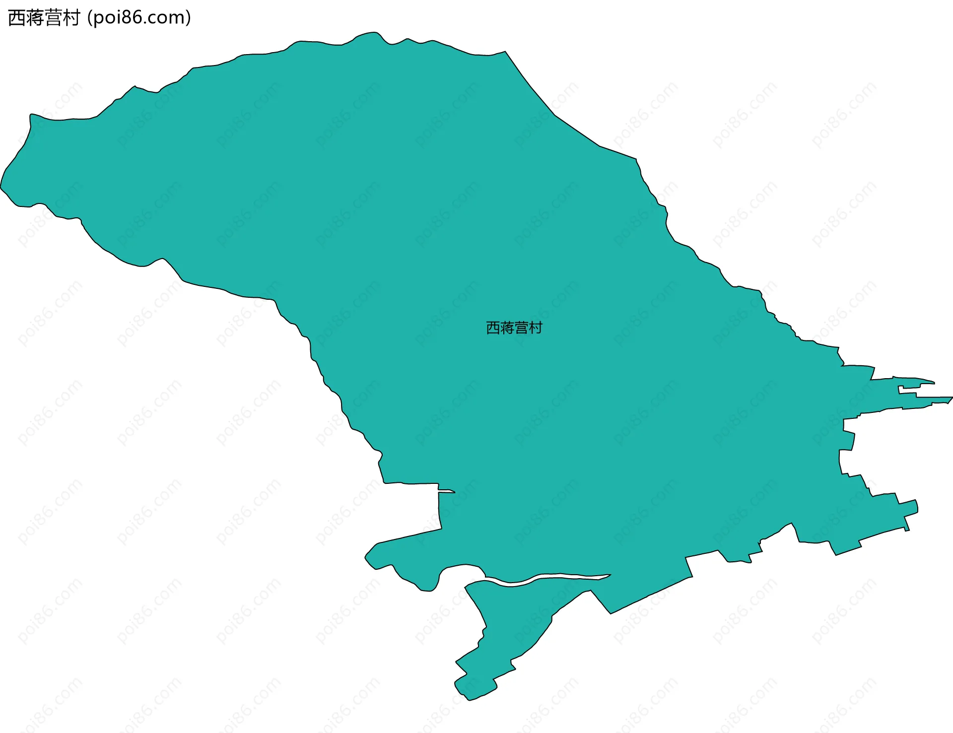 西蒋营村边界地图