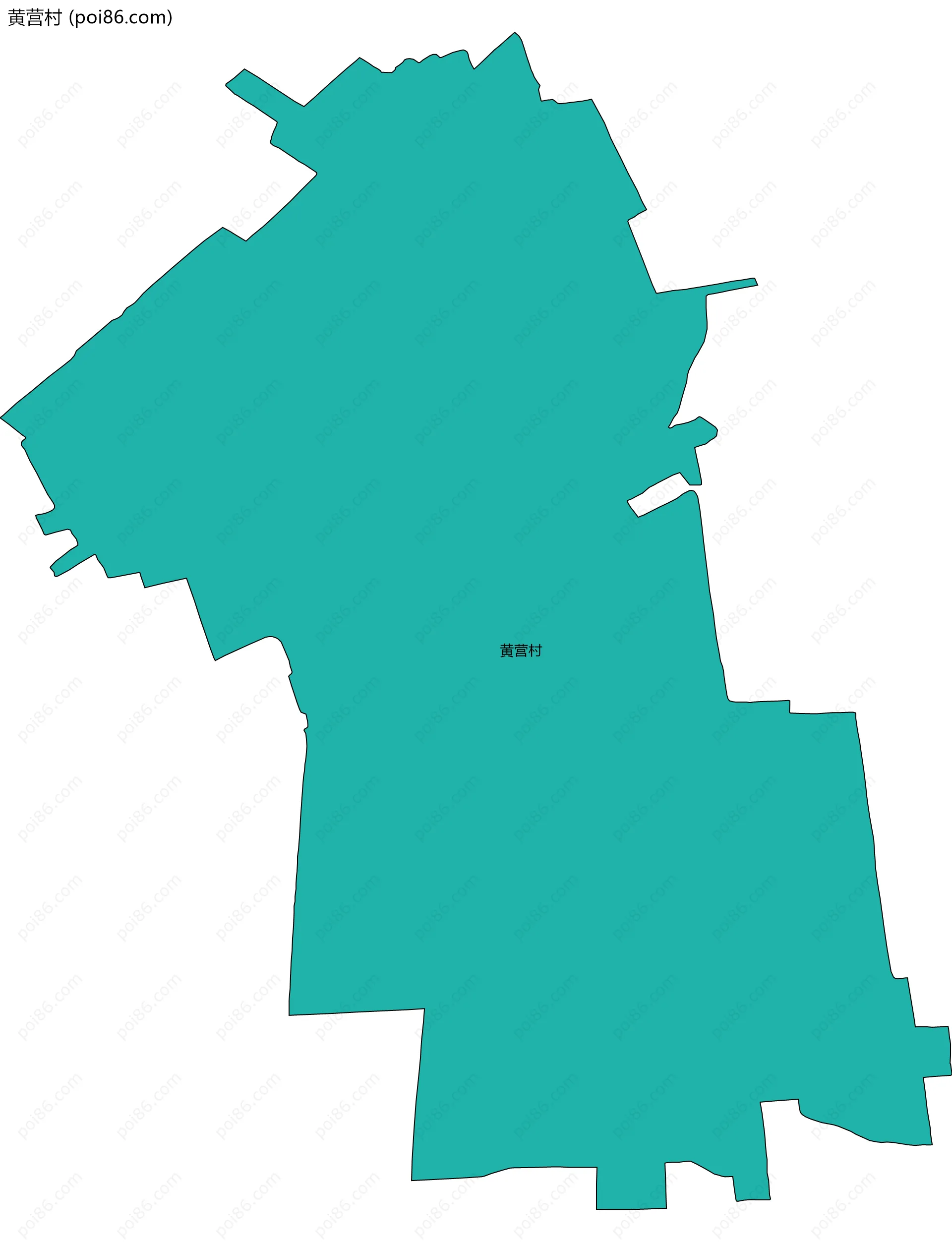 黄营村边界地图