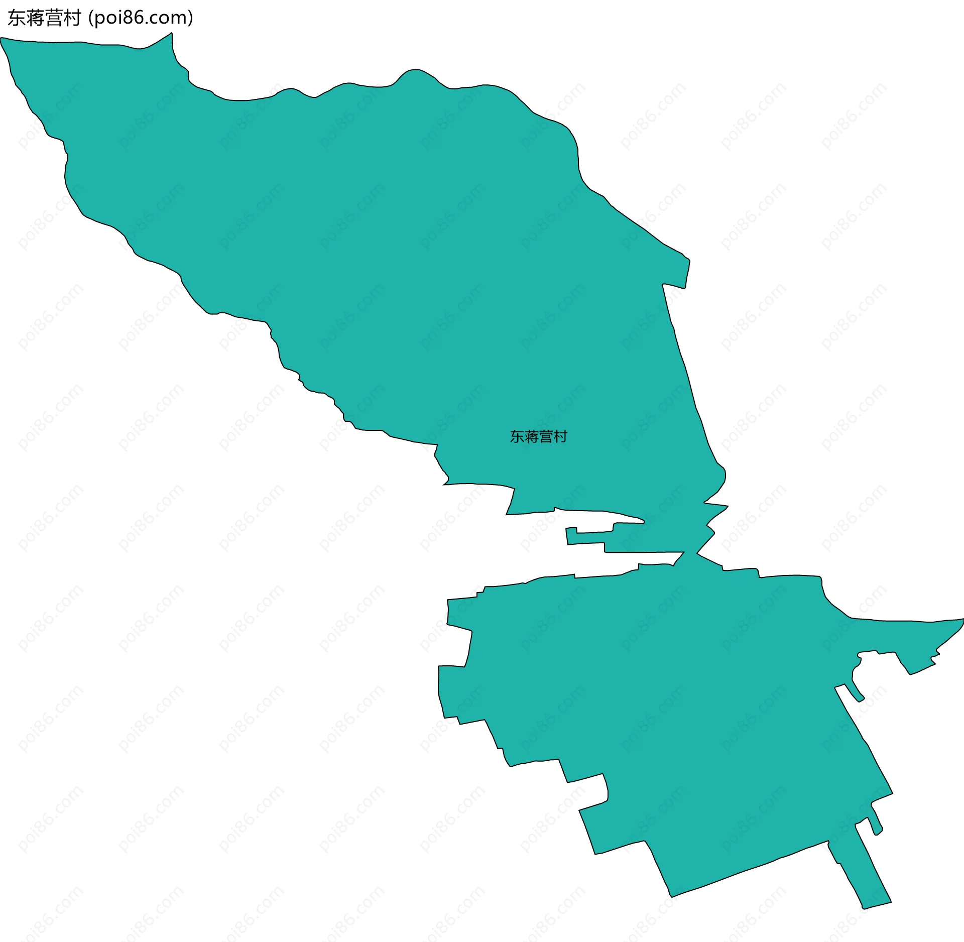 东蒋营村边界地图