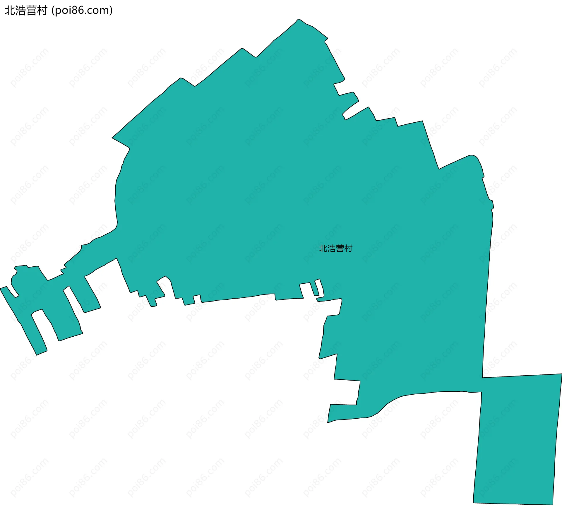 北浩营村边界地图