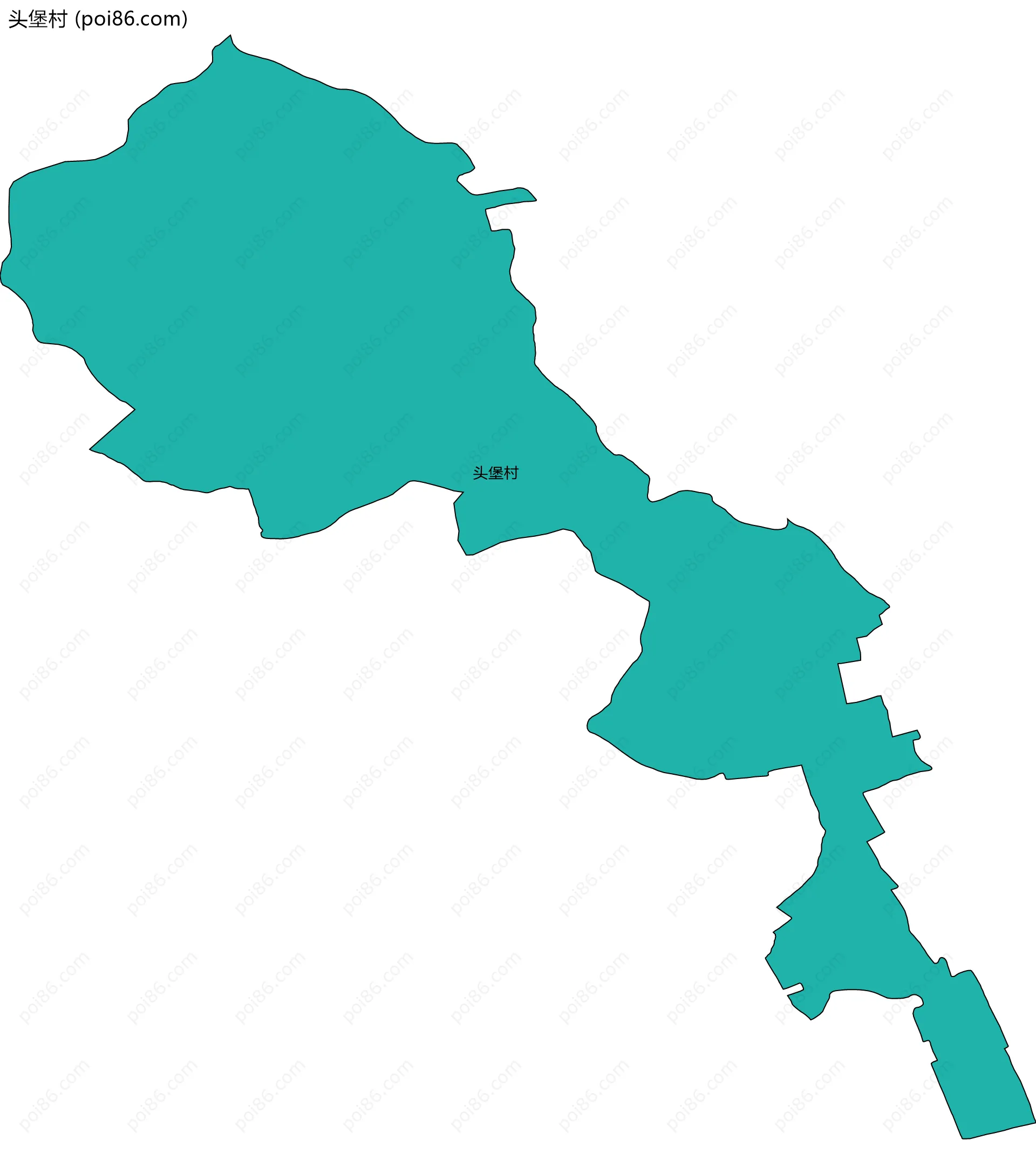 头堡村边界地图