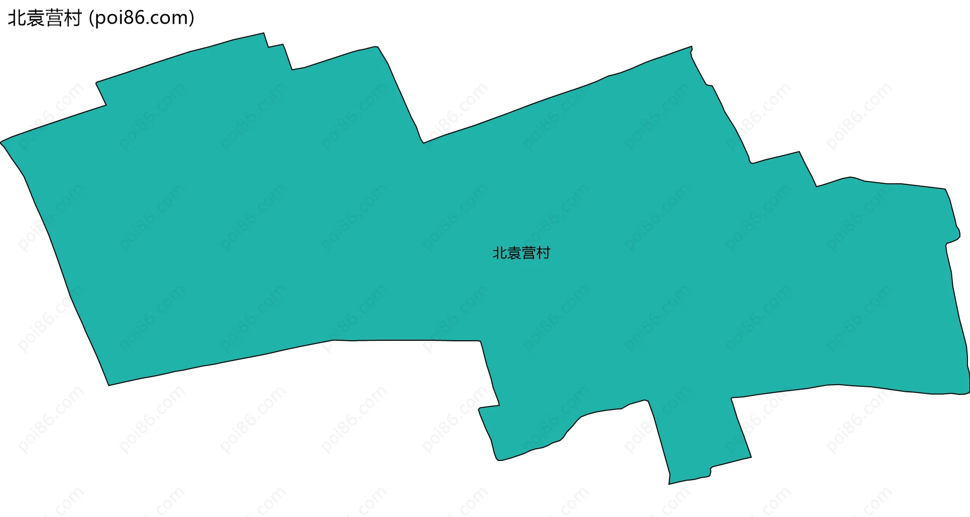 北袁营村边界地图