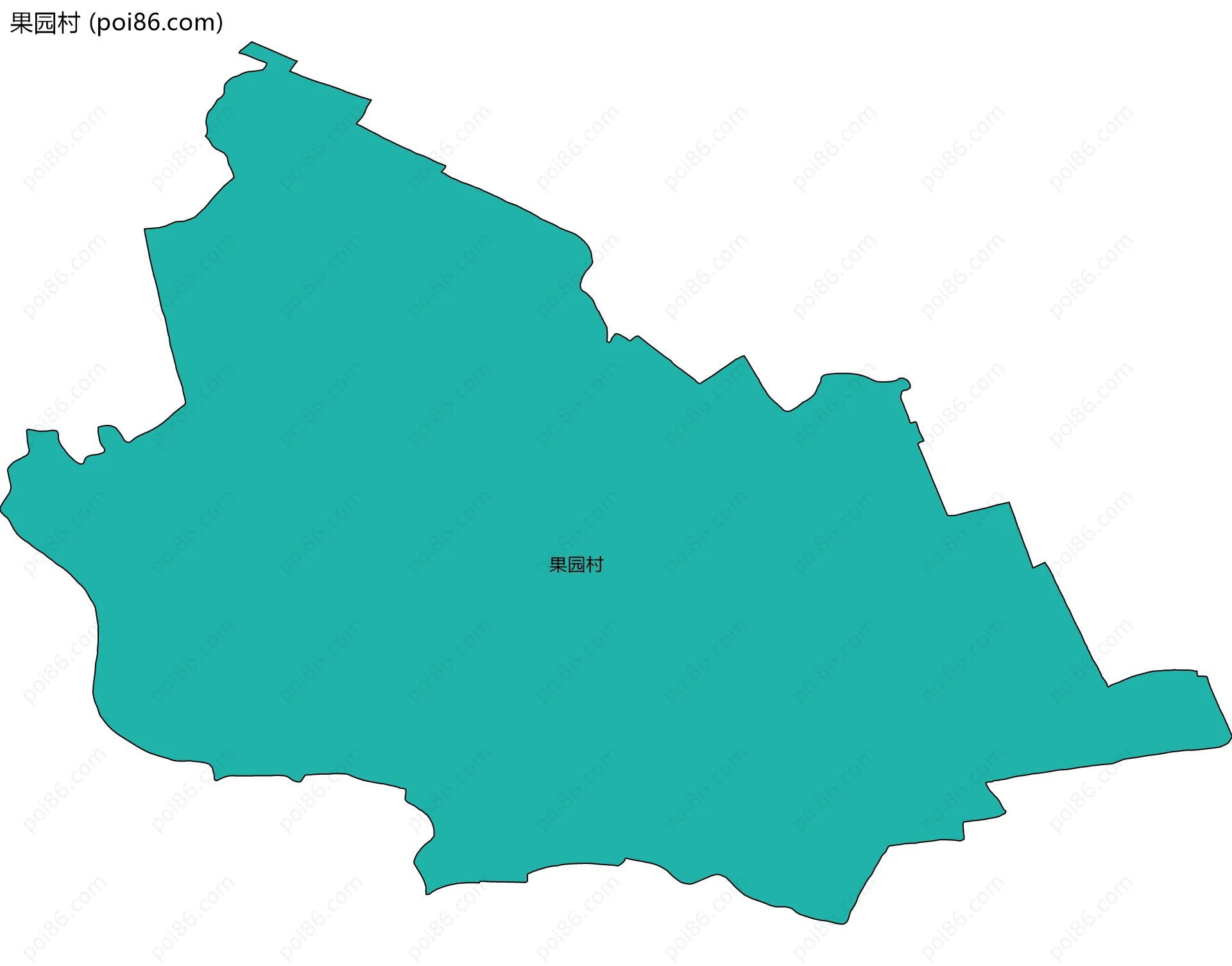 果园村边界地图
