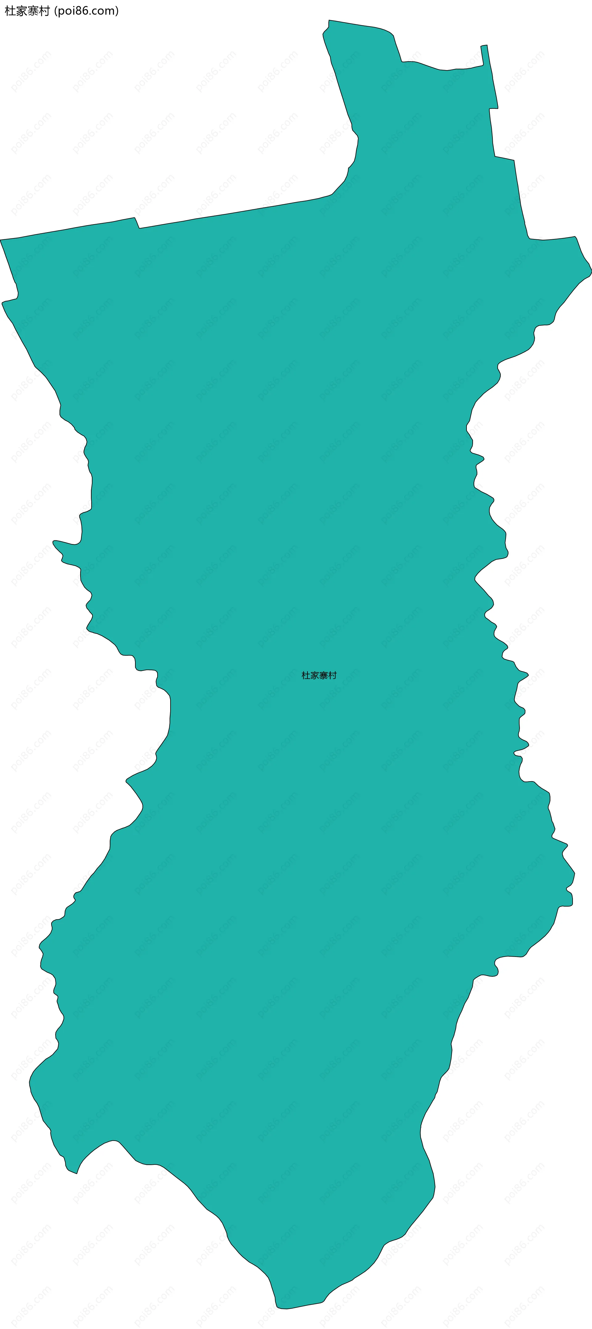 杜家寨村边界地图