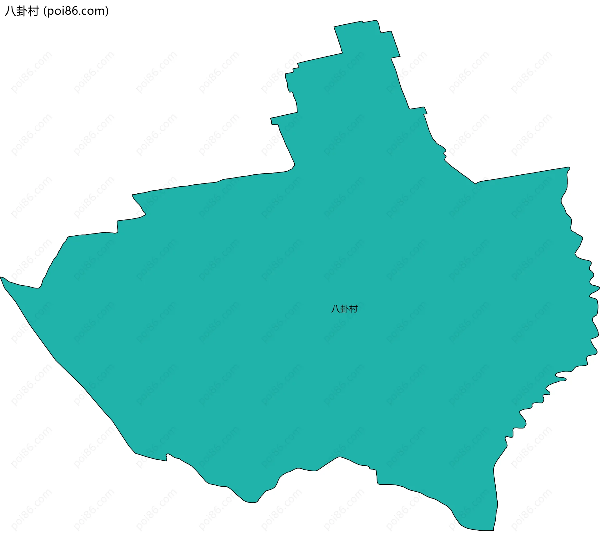 八卦村边界地图
