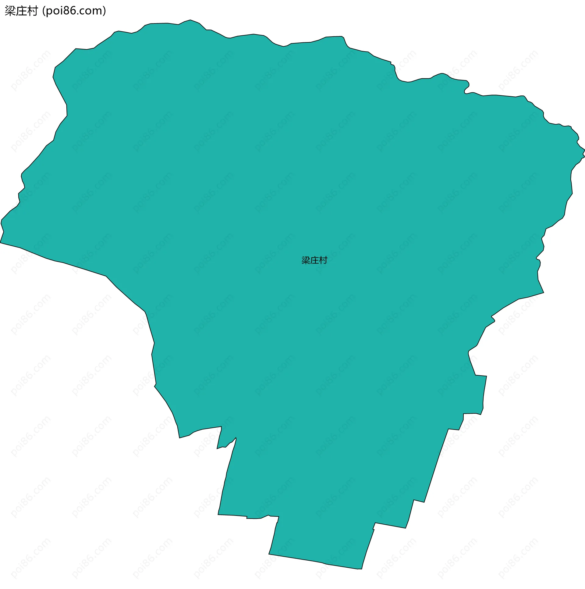 梁庄村边界地图