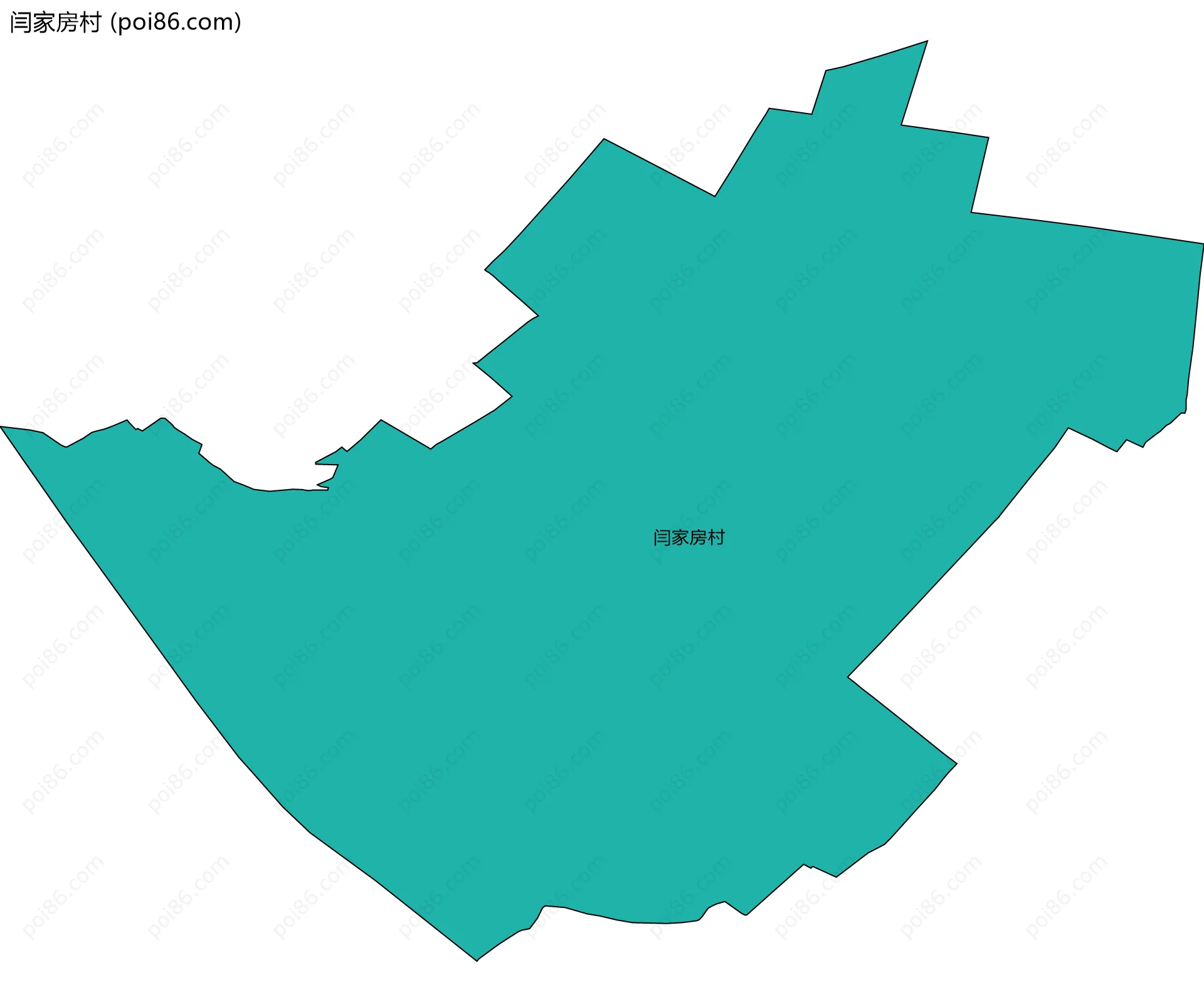 闫家房村边界地图