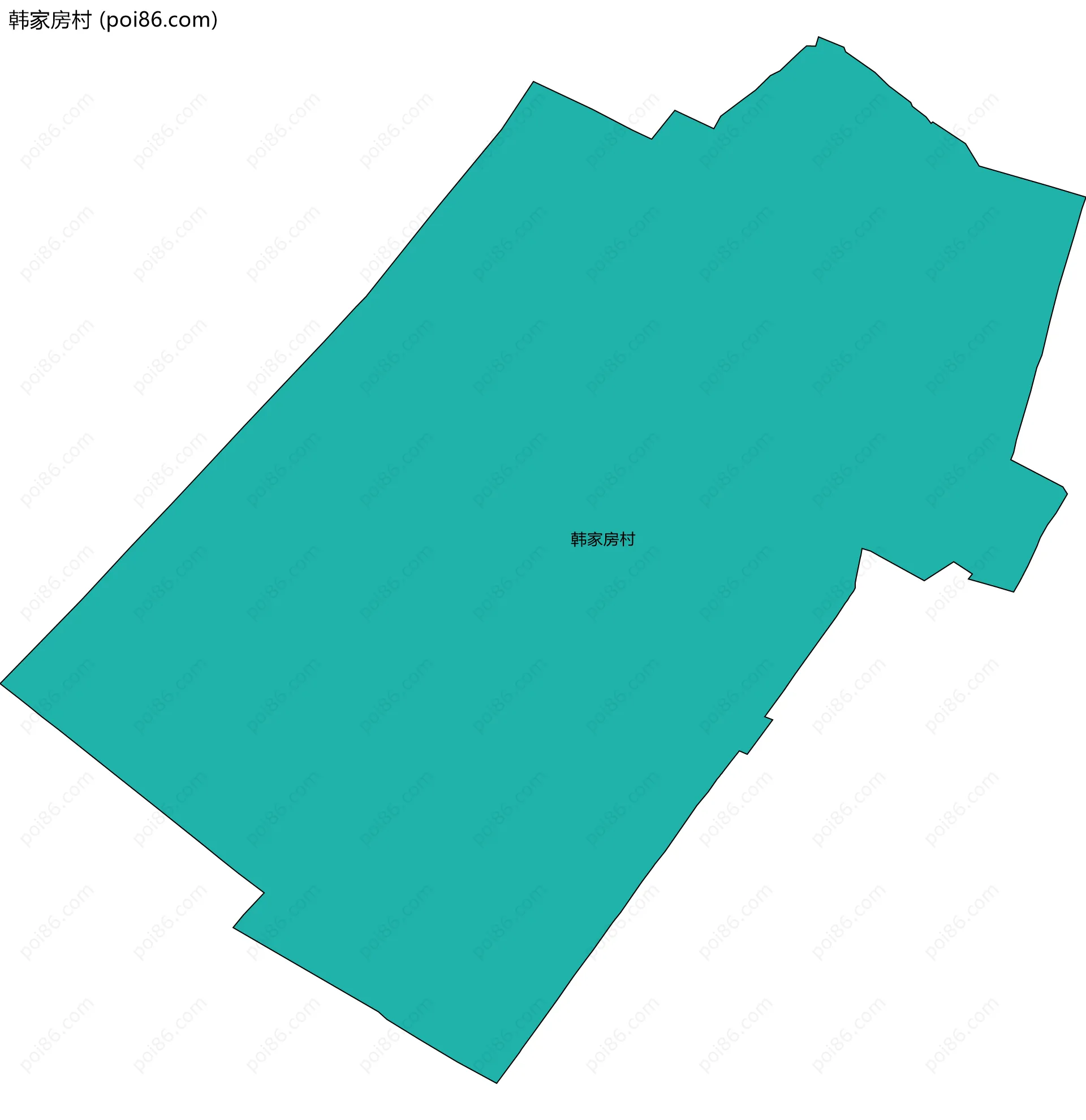 韩家房村边界地图