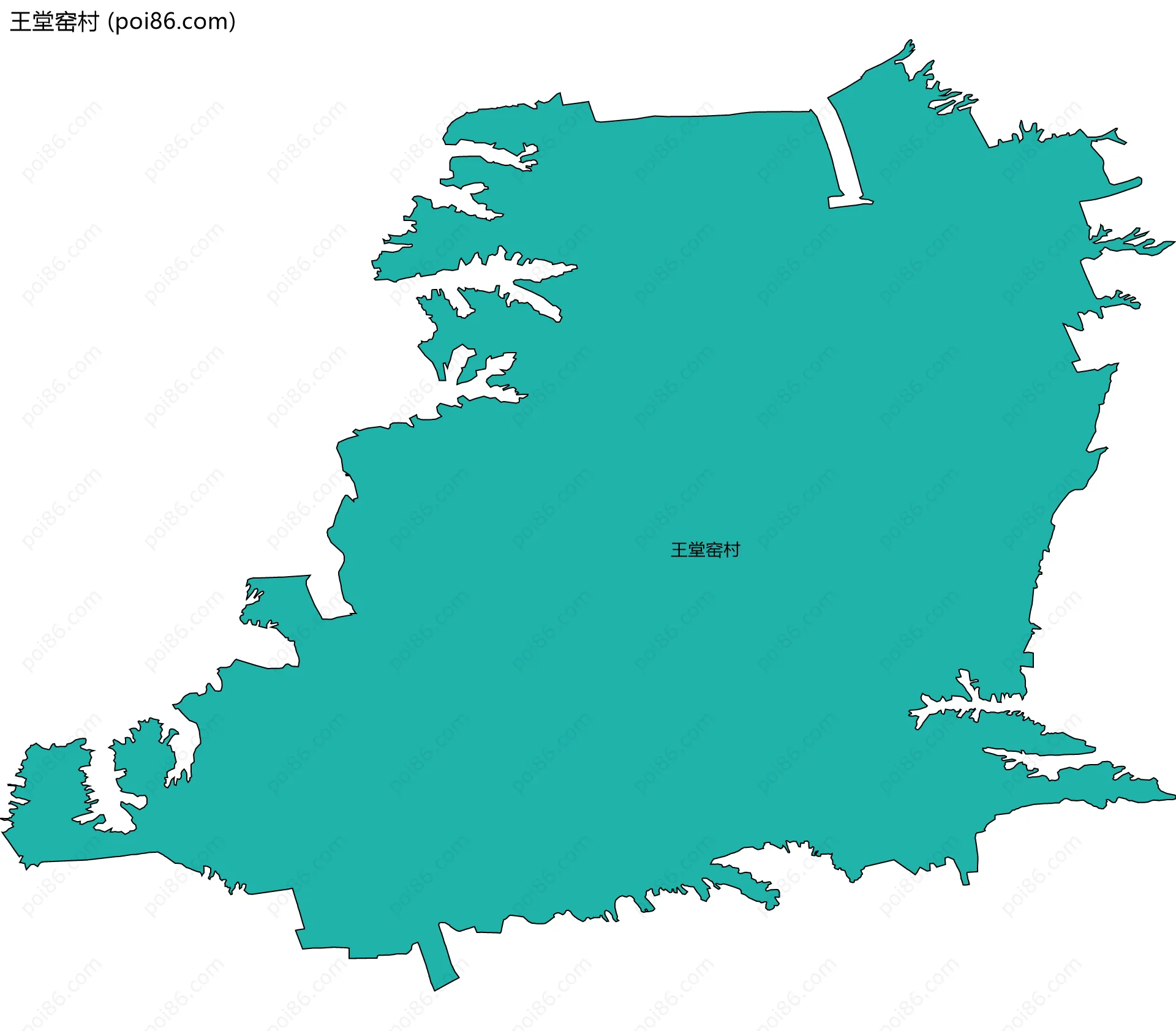 王堂窑村边界地图