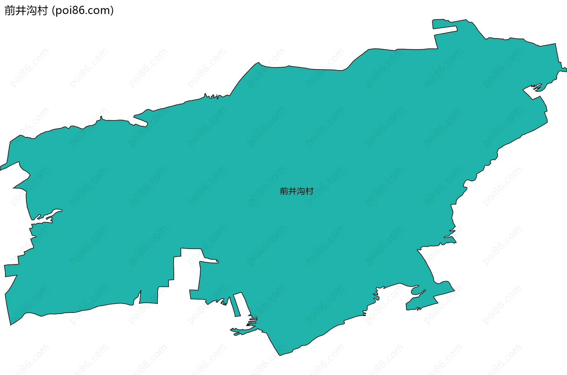 前井沟村边界地图
