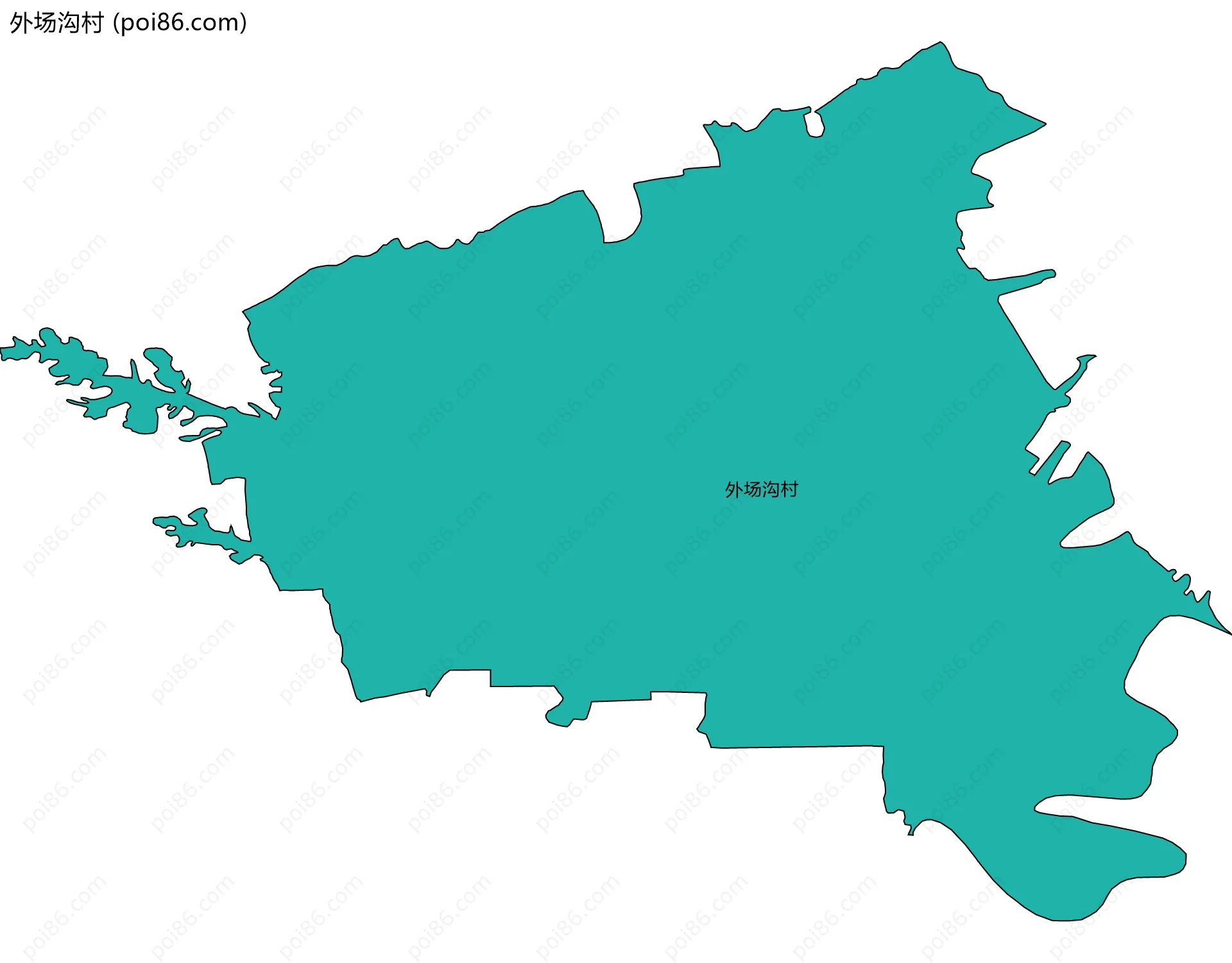 外场沟村边界地图