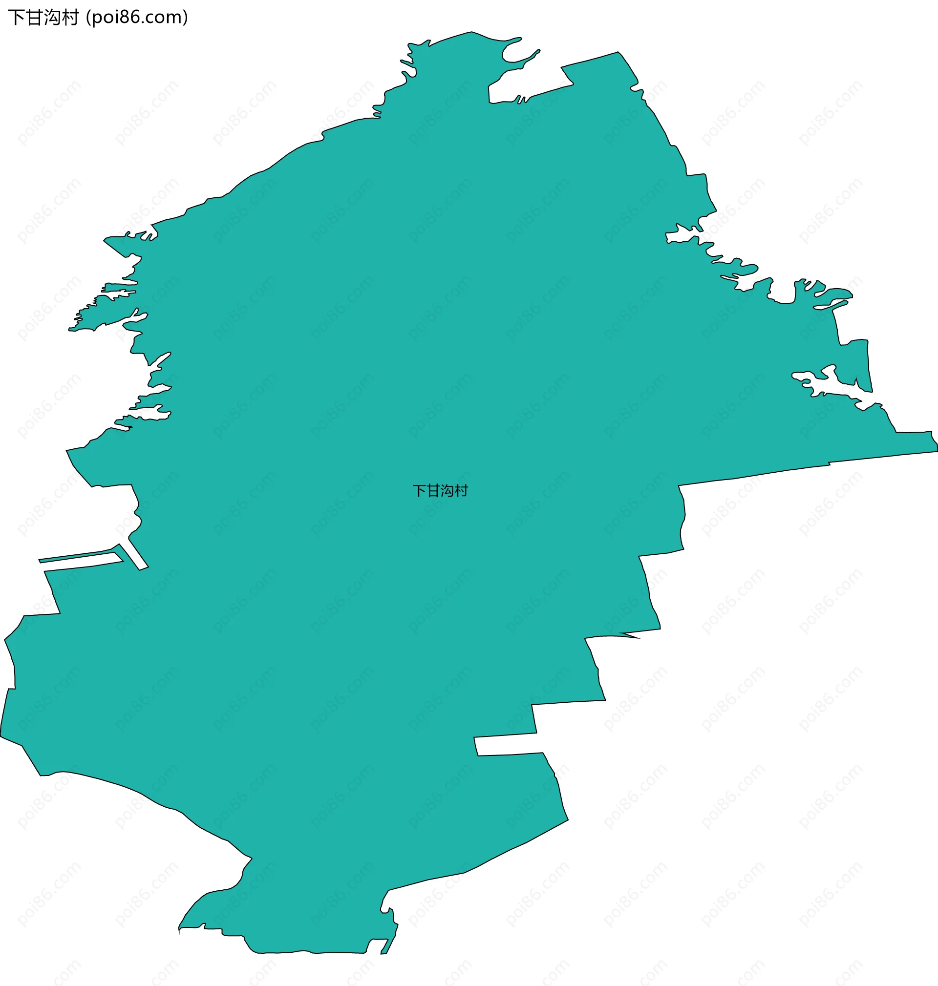 下甘沟村边界地图