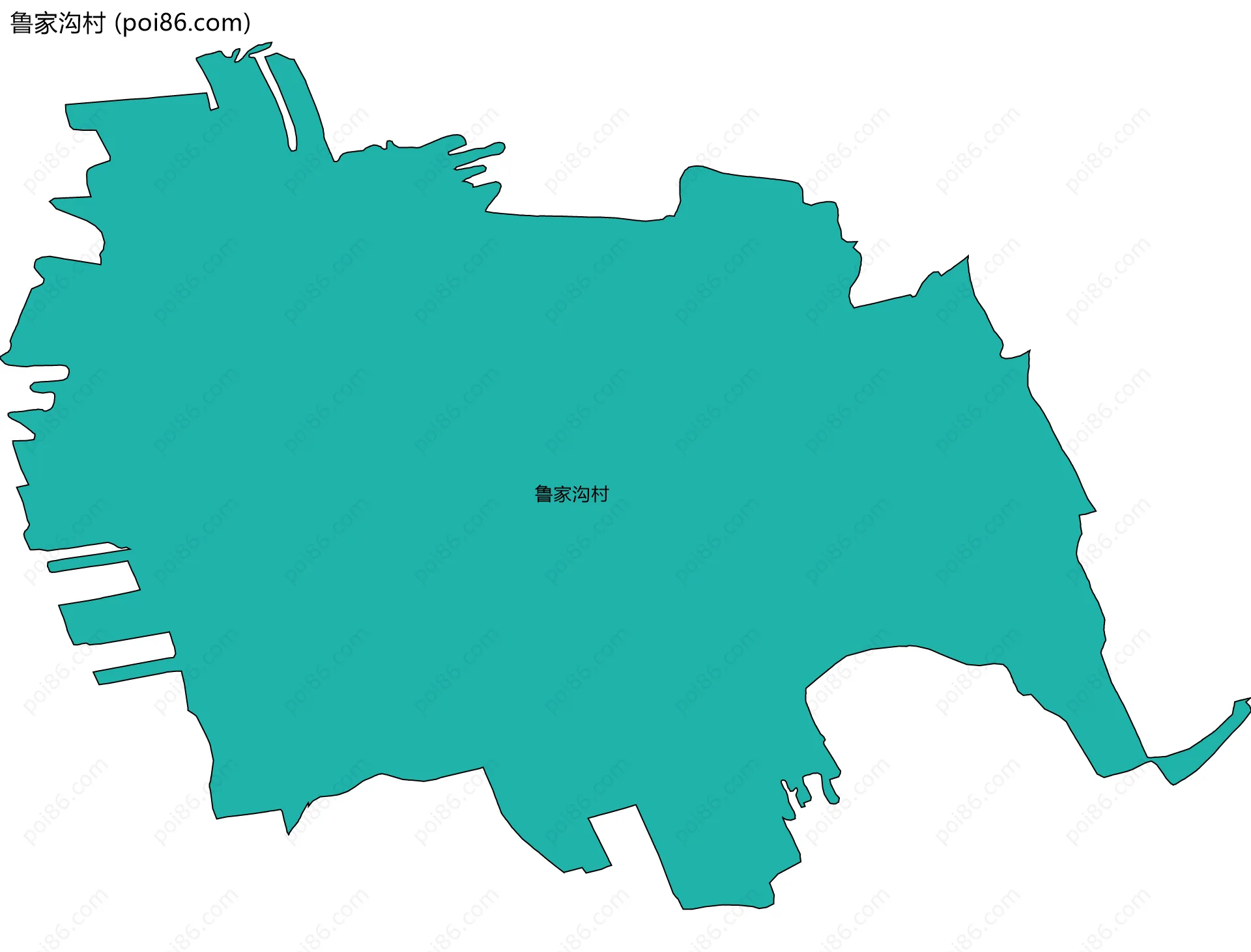 鲁家沟村边界地图