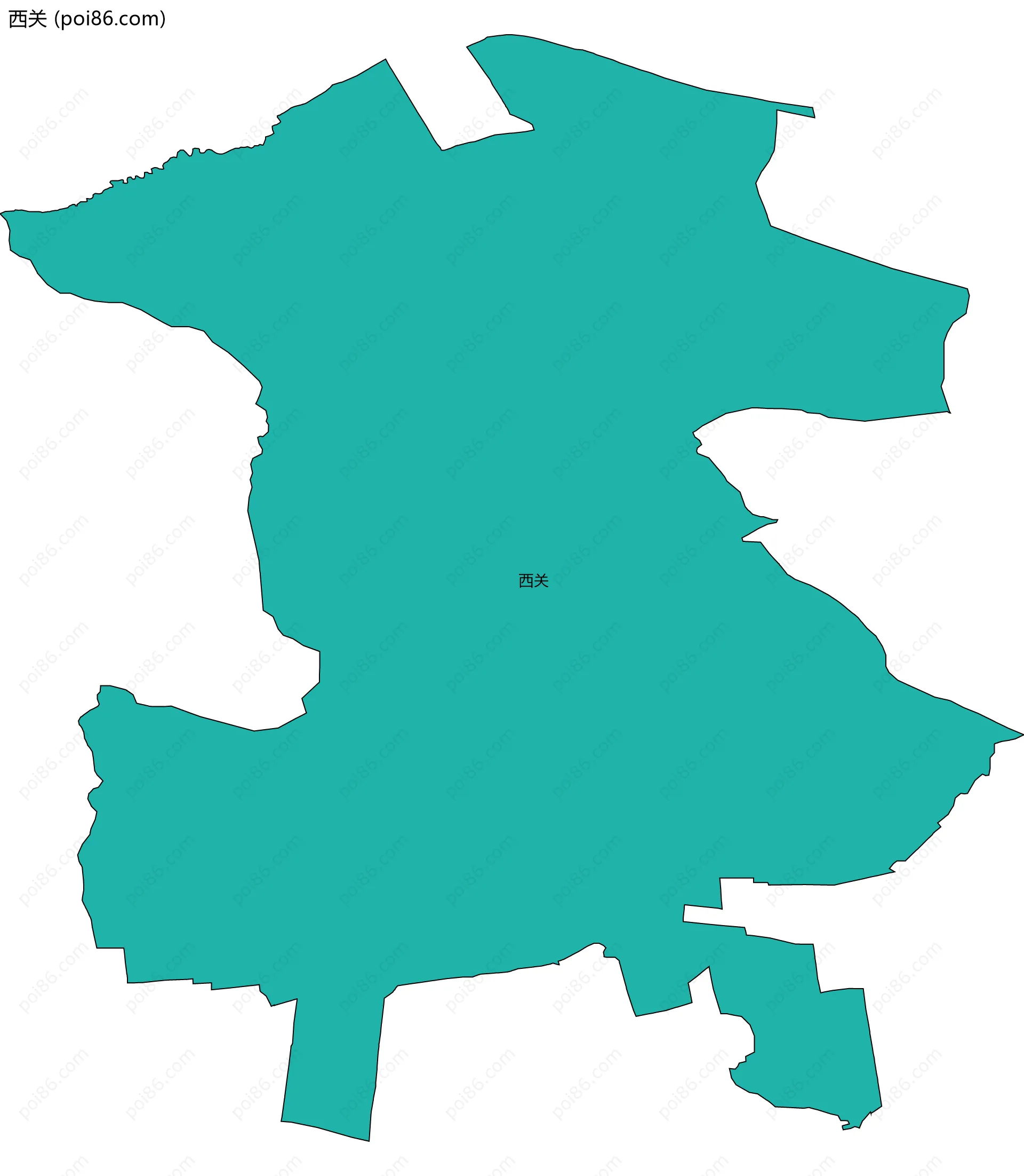 西关边界地图