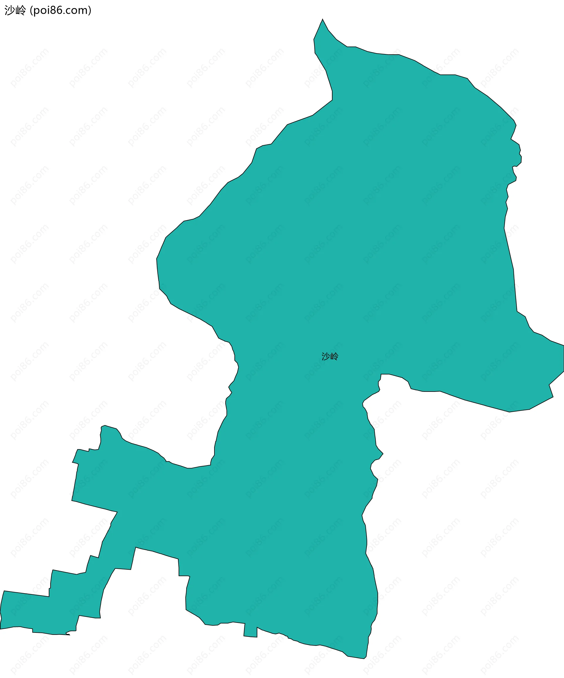 沙岭边界地图