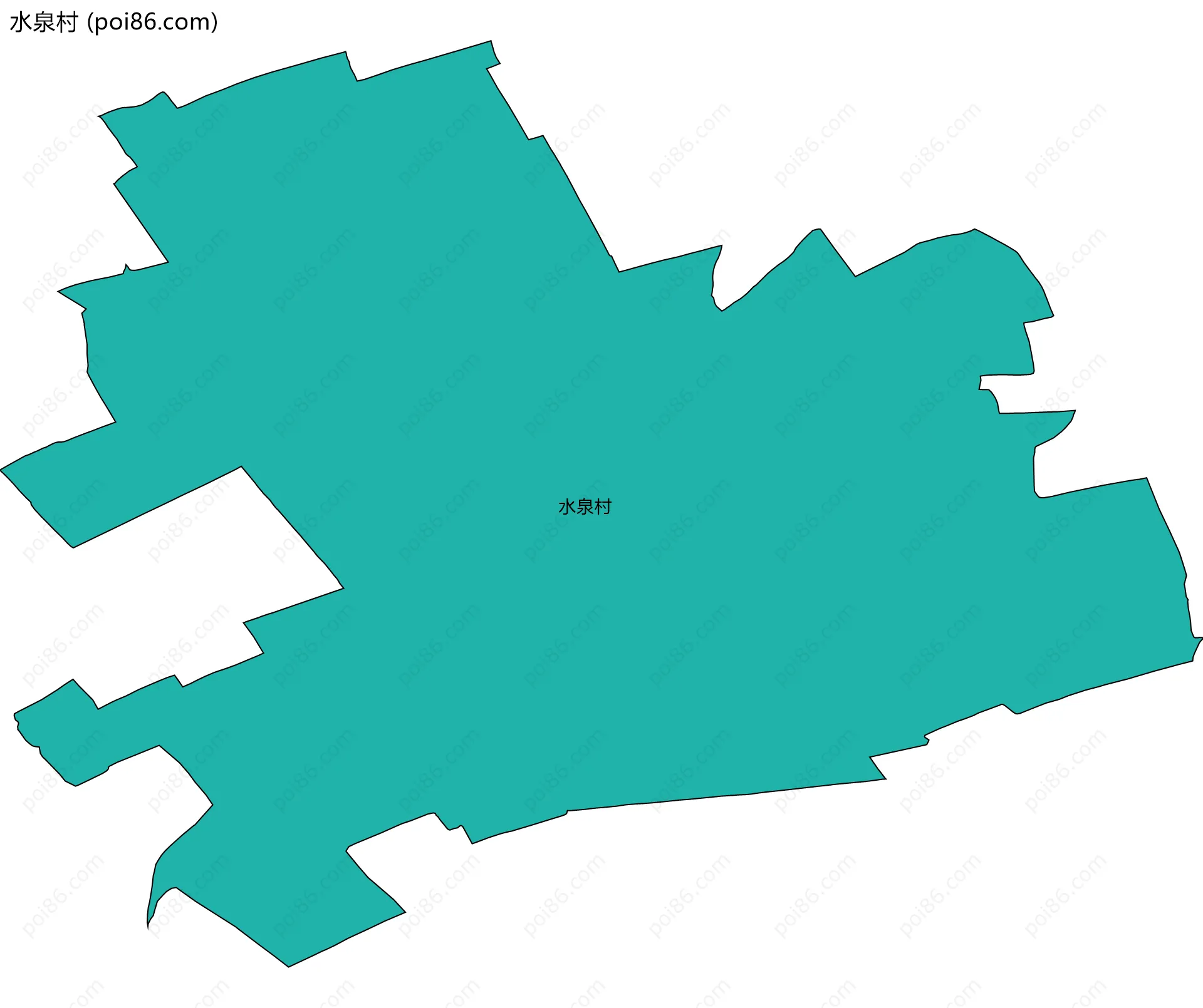 水泉村边界地图