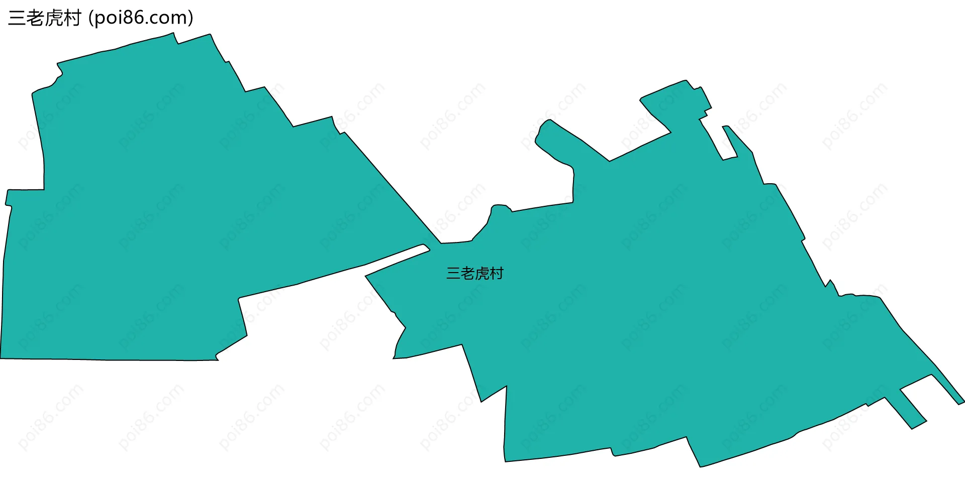 三老虎村边界地图