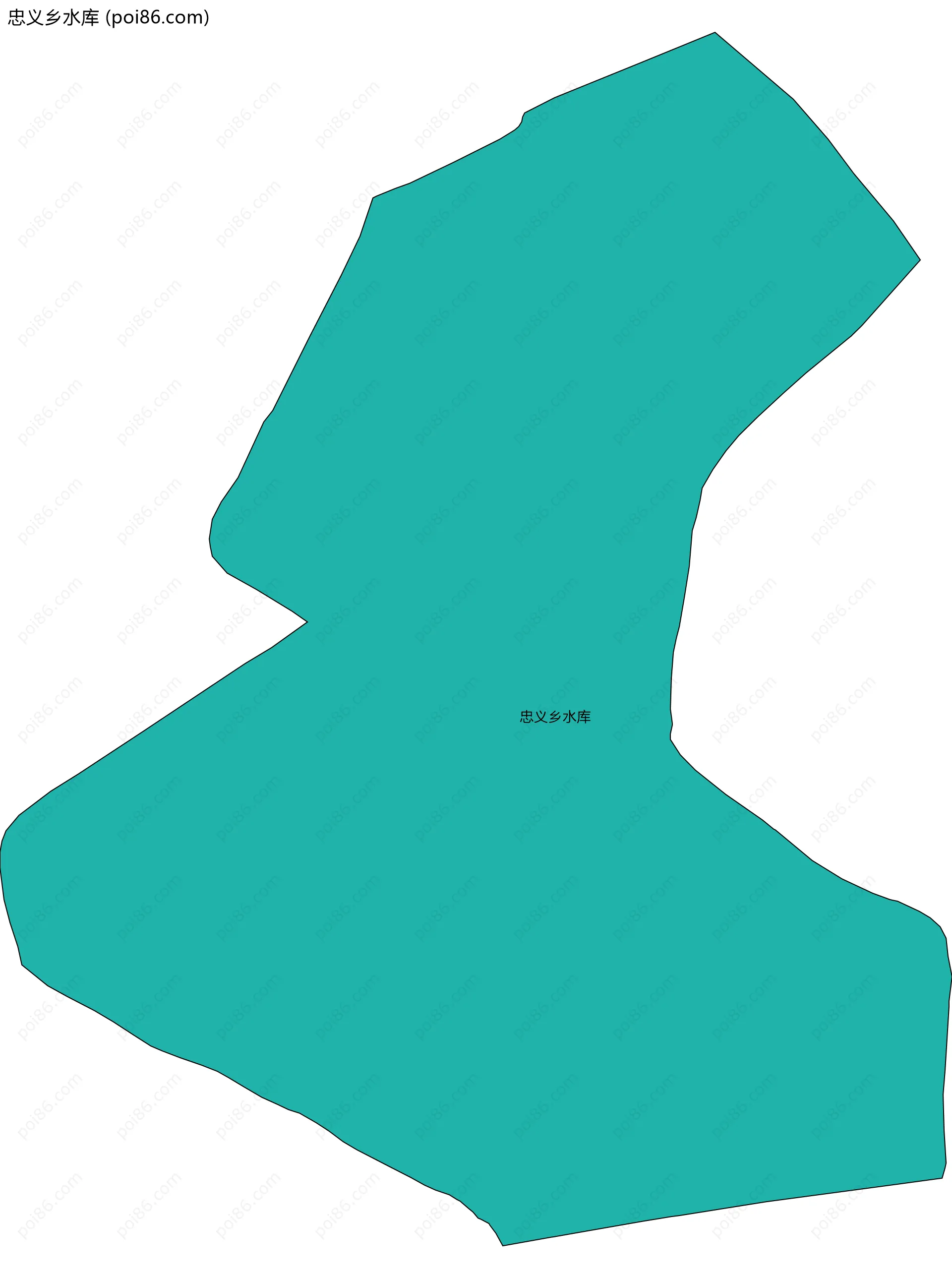 忠义乡水库边界地图