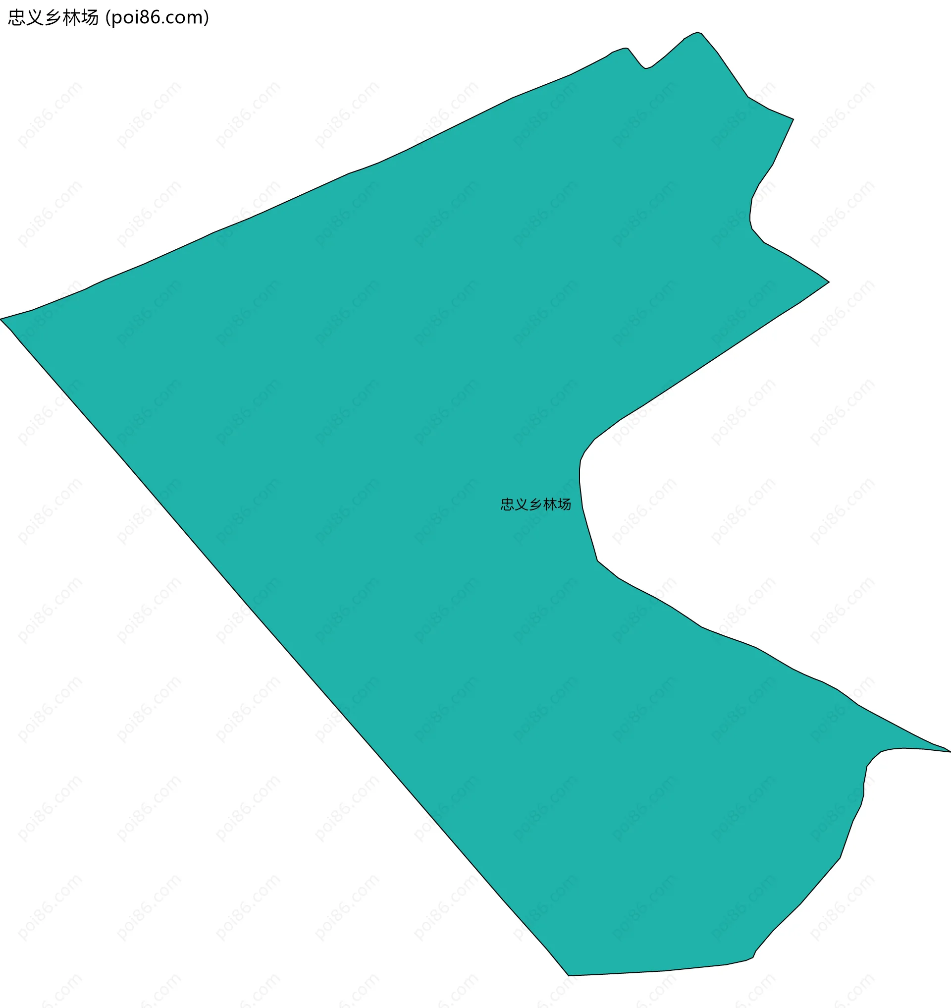 忠义乡林场边界地图