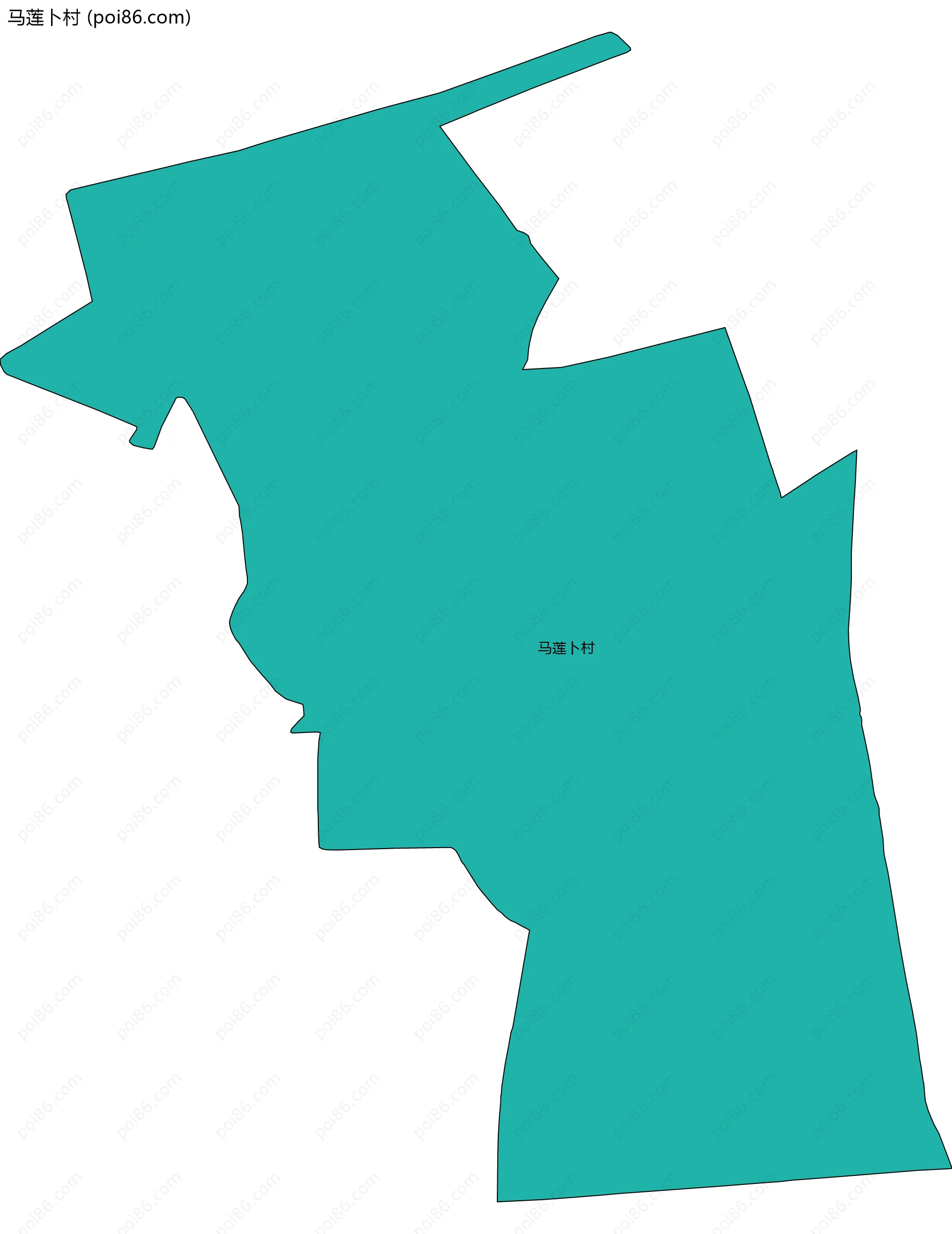 马莲卜村边界地图