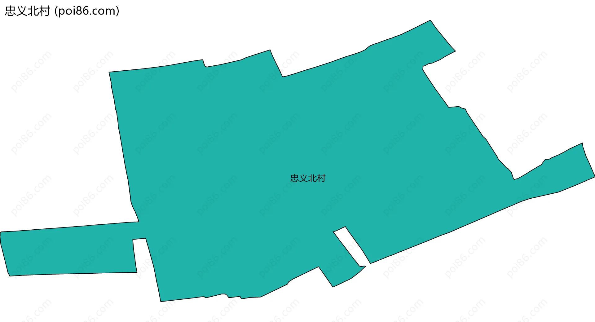 忠义北村边界地图