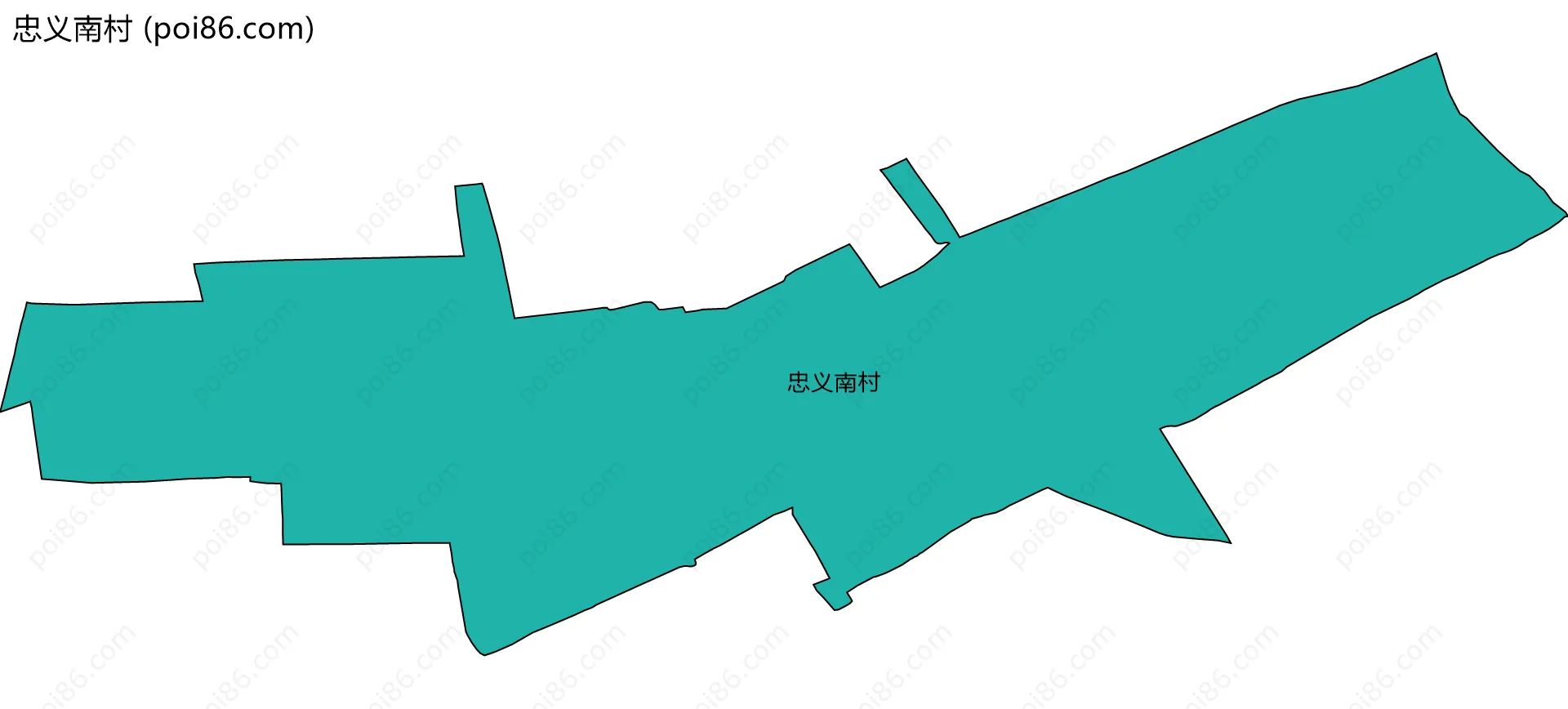 忠义南村边界地图