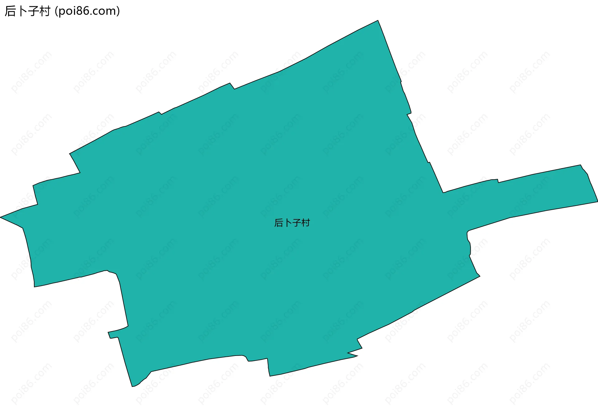 后卜子村边界地图