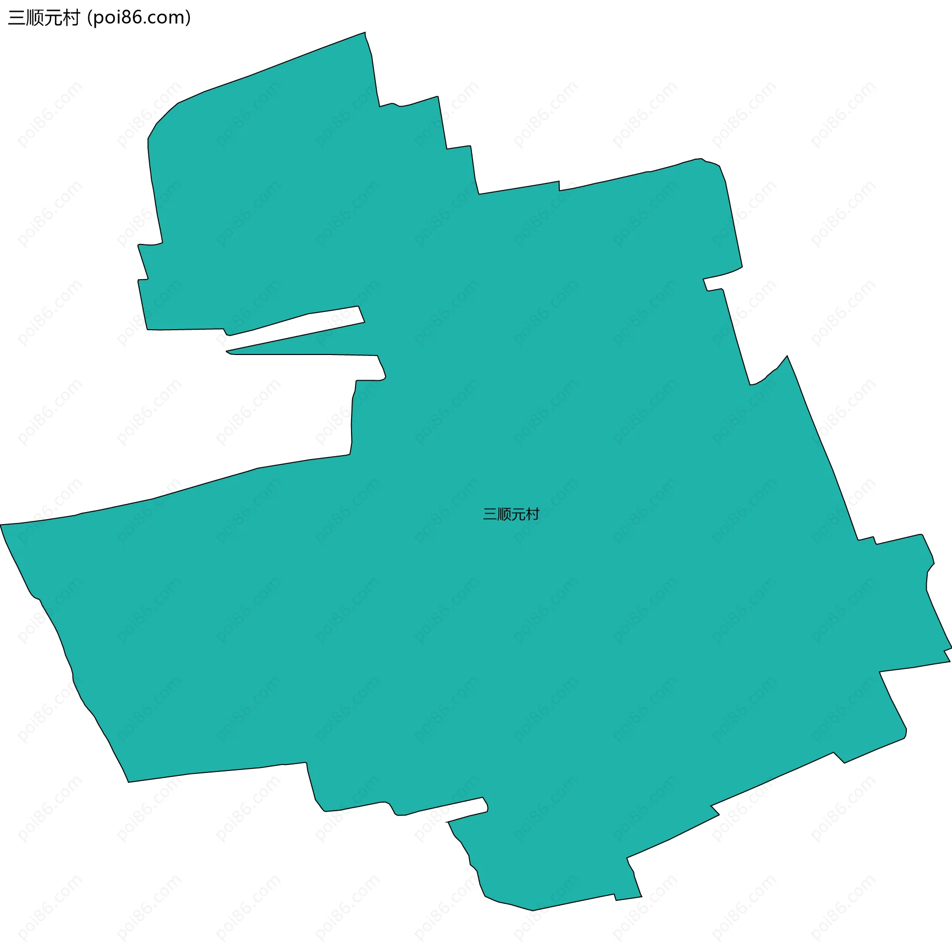 三顺元村边界地图