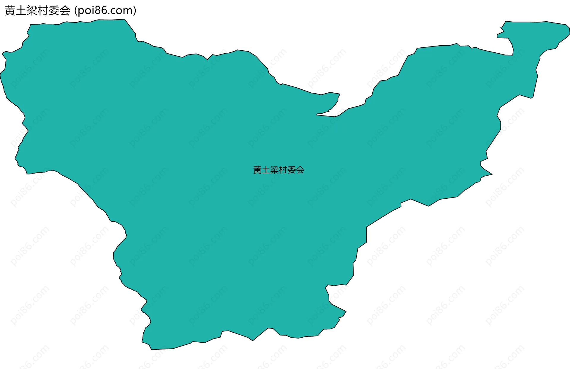 黄土梁村委会边界地图