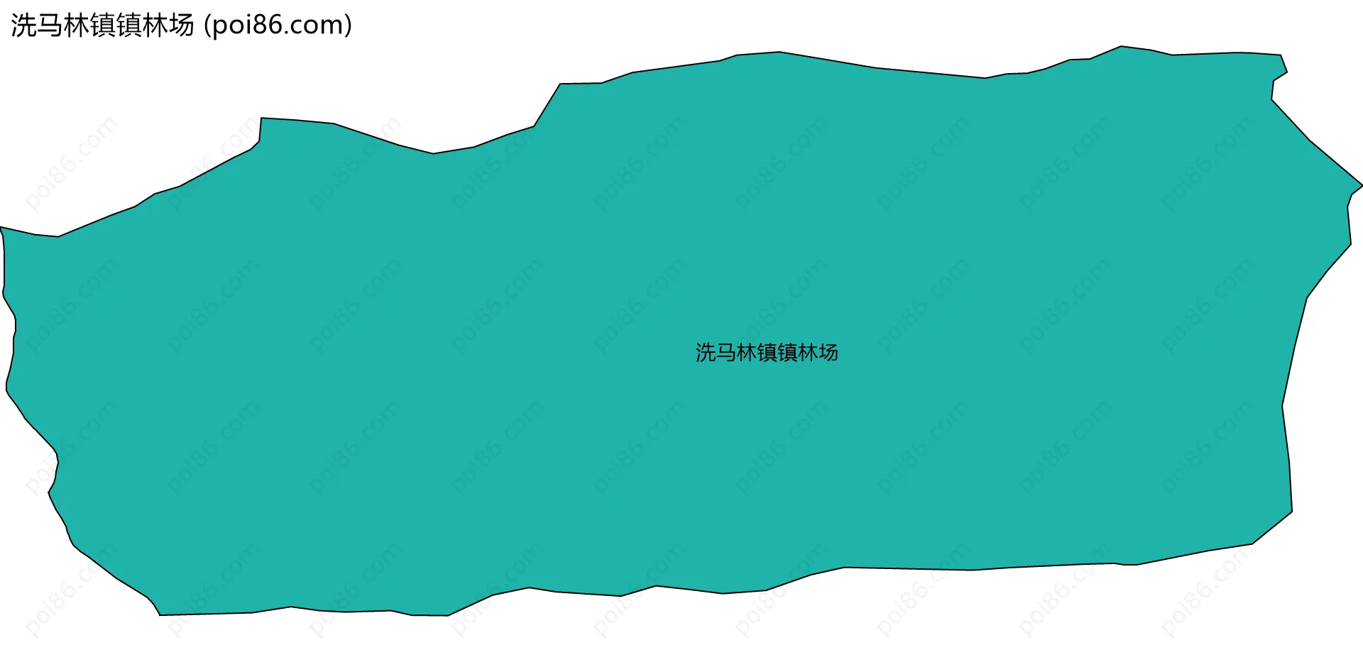 洗马林镇镇林场边界地图