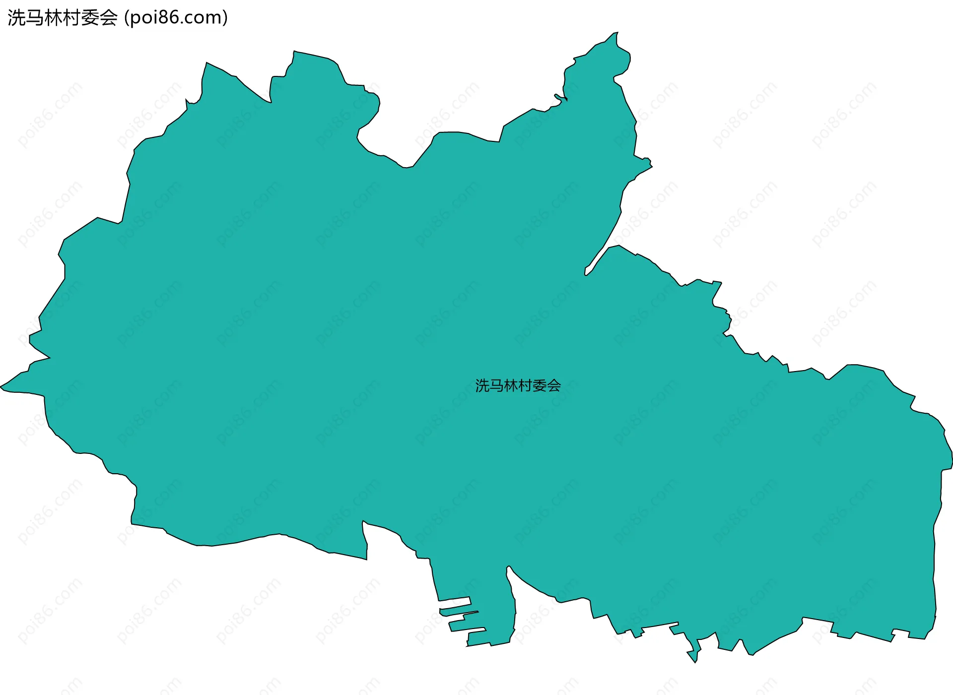 洗马林村委会边界地图