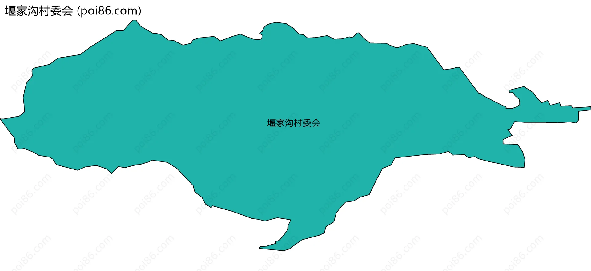 堰家沟村委会边界地图