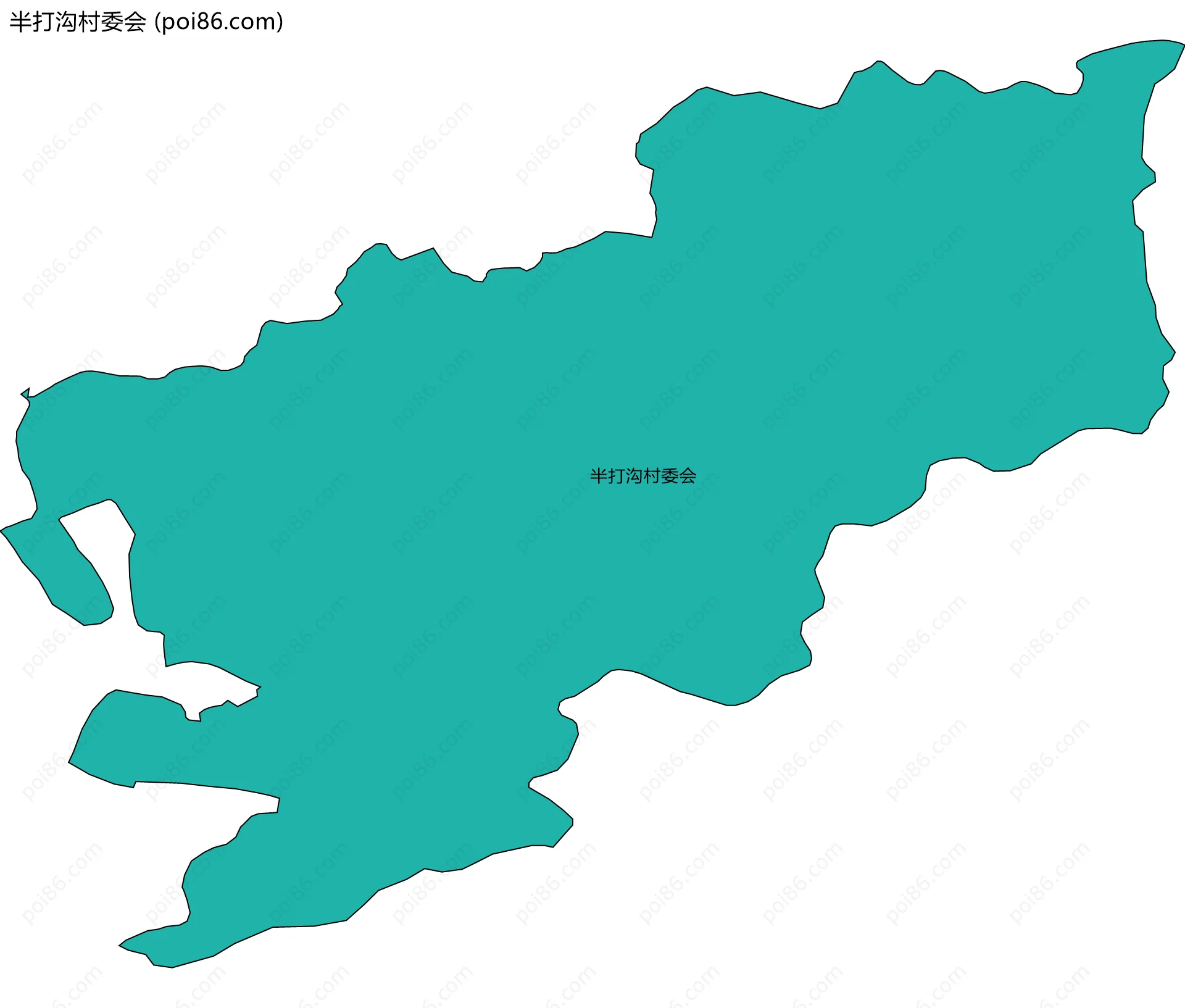 半打沟村委会边界地图
