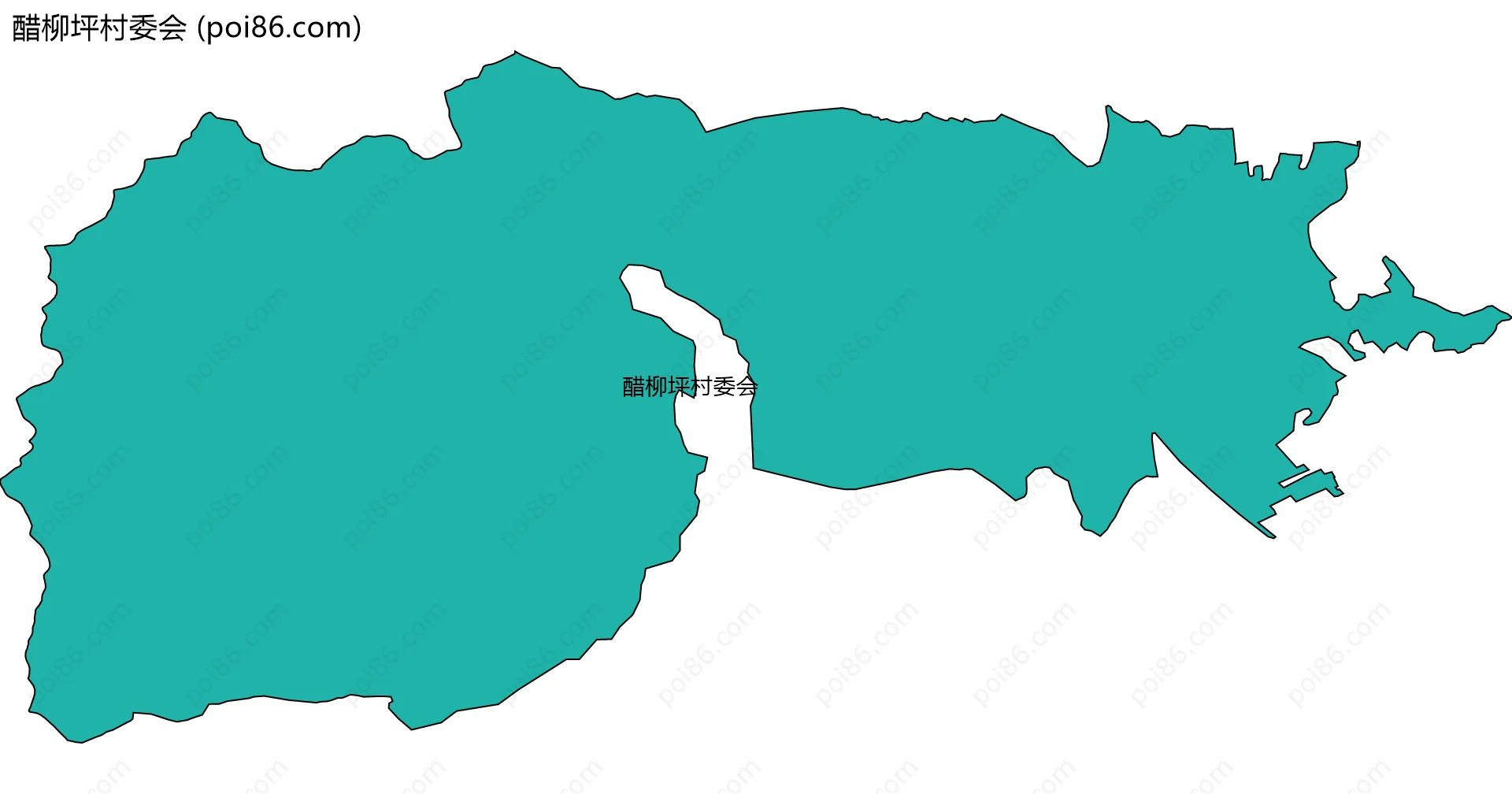 醋柳坪村委会边界地图