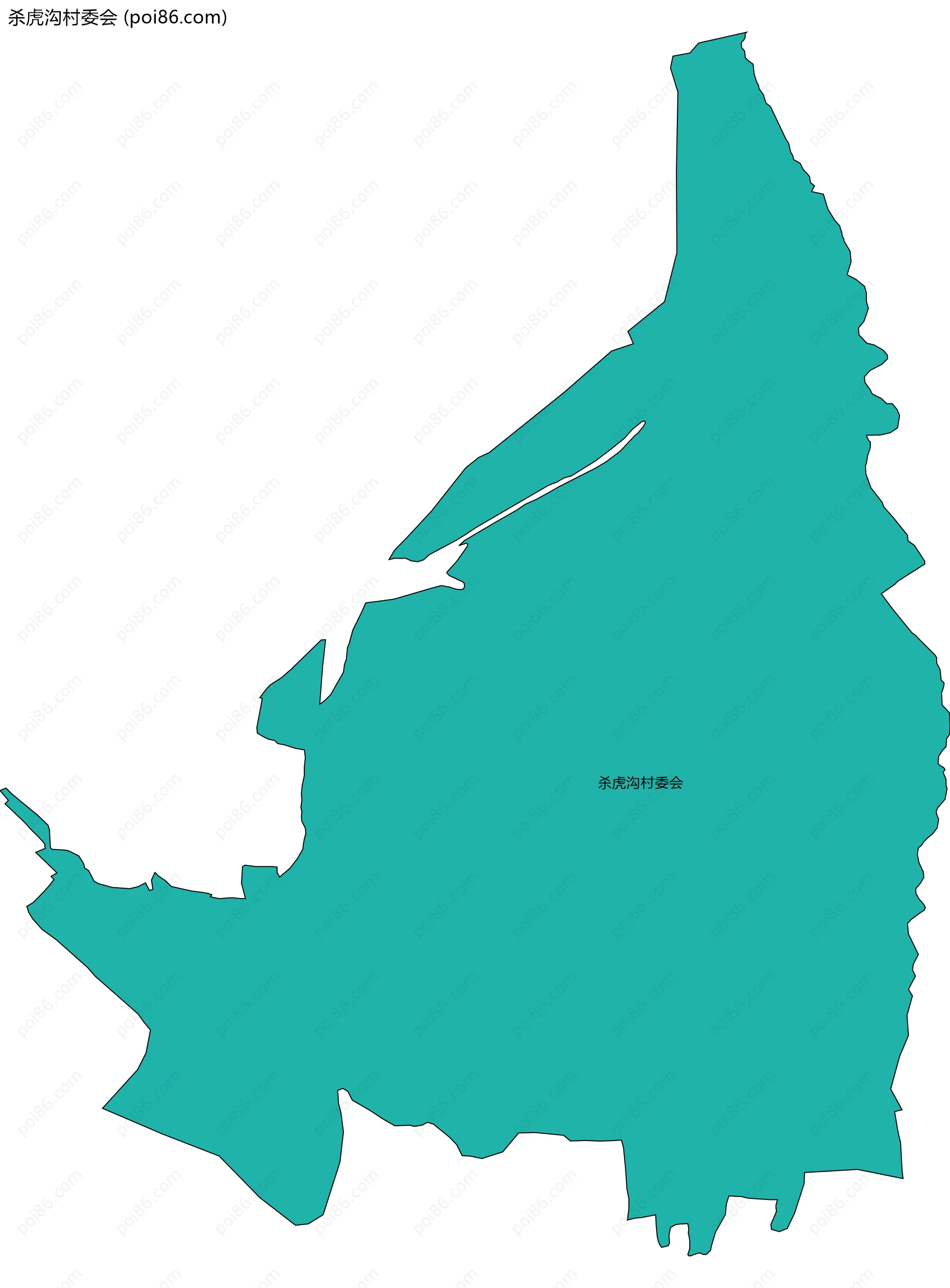 杀虎沟村委会边界地图