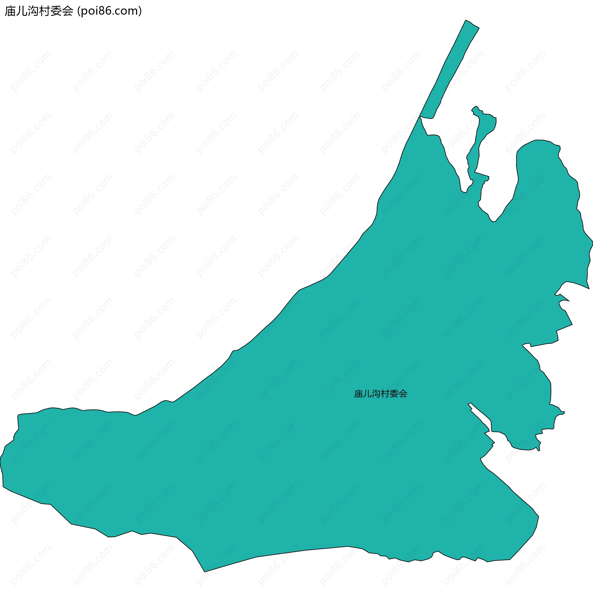 庙儿沟村委会边界地图