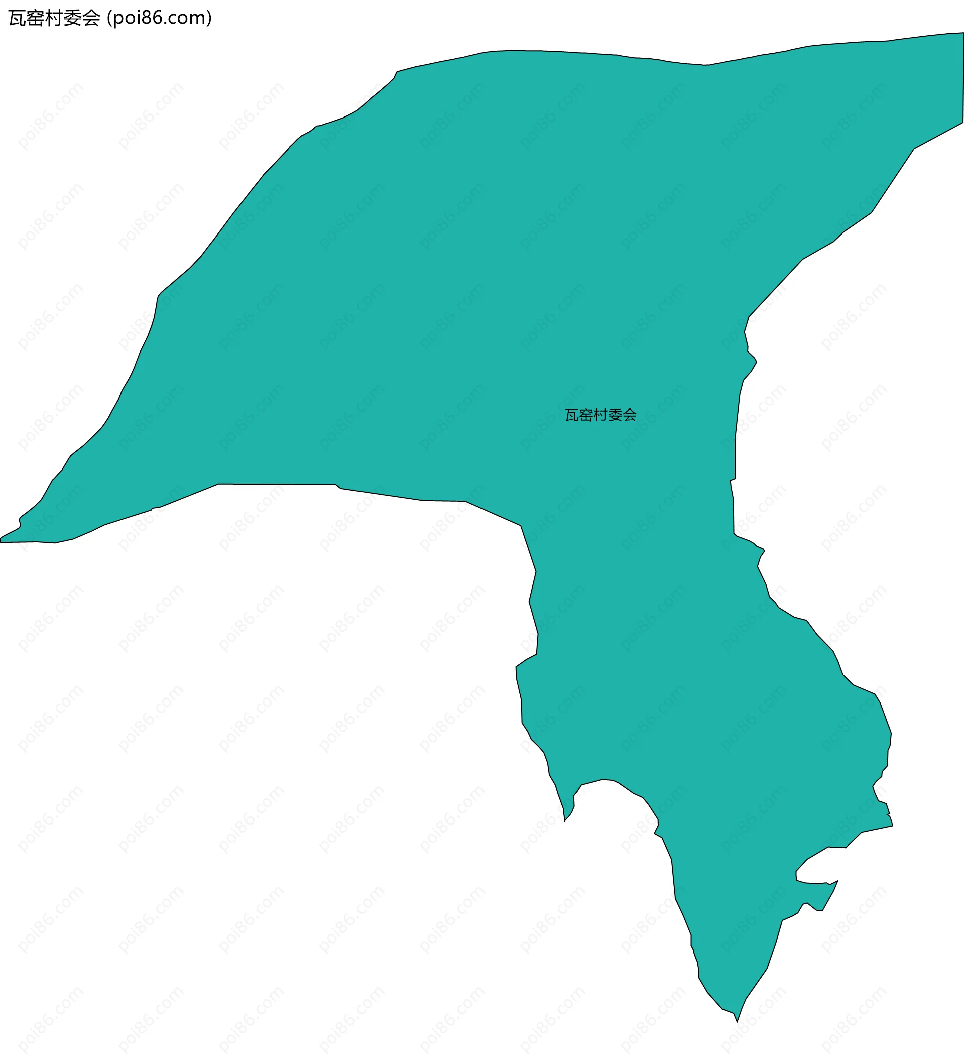 瓦窑村委会边界地图