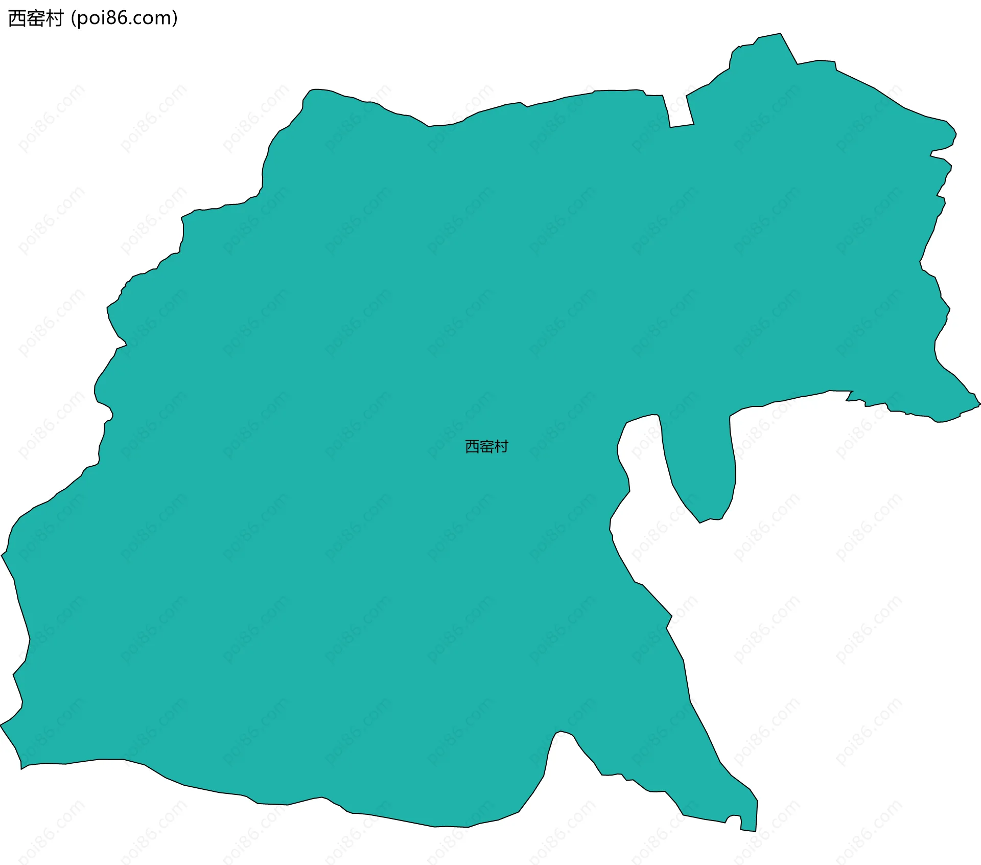 西窑村边界地图