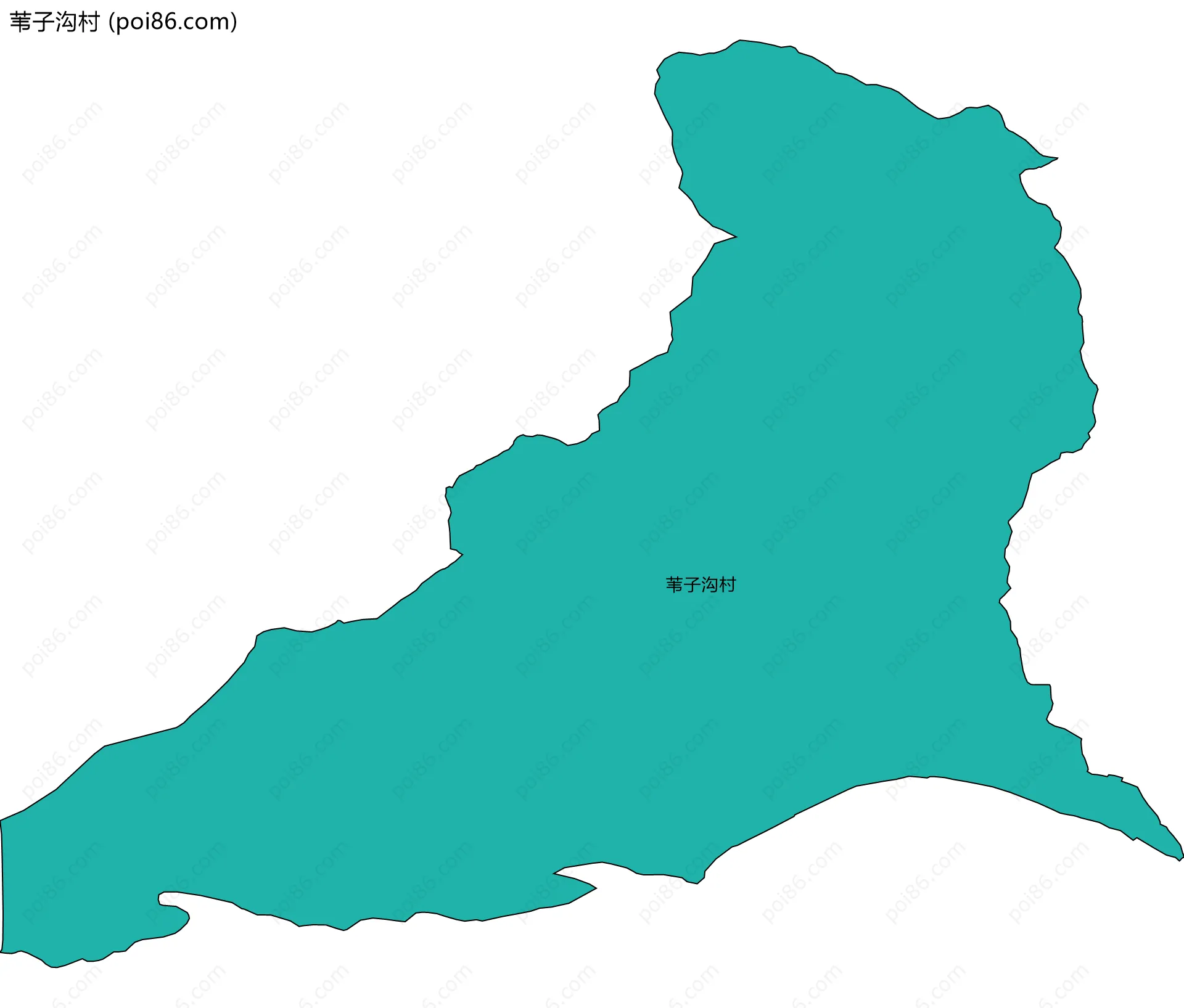 苇子沟村边界地图