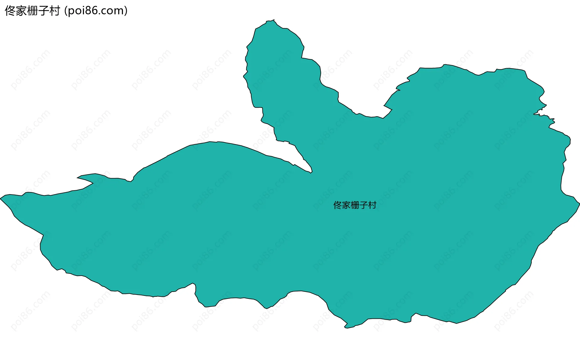 佟家栅子村边界地图